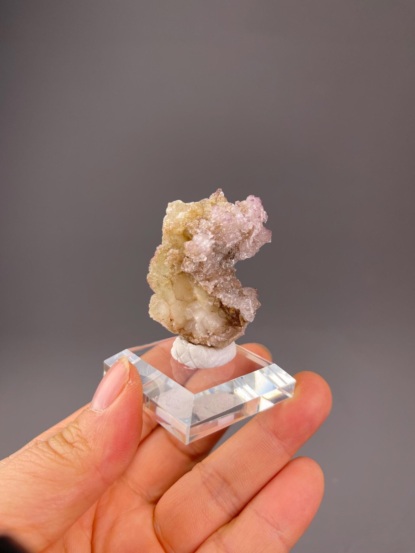 Hubei fluorite specimen with natural corrosion patterns