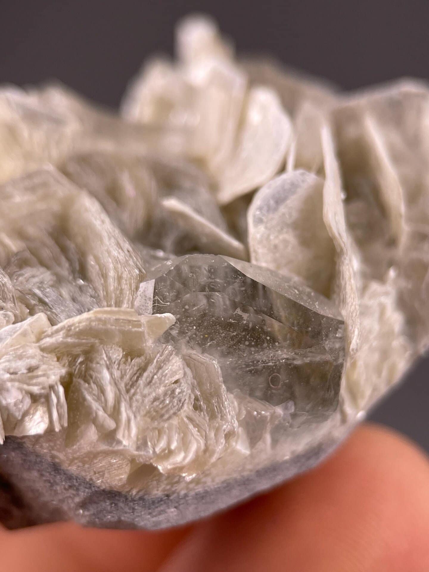 Aquamarine beryl hexagonal crystal habit close-up