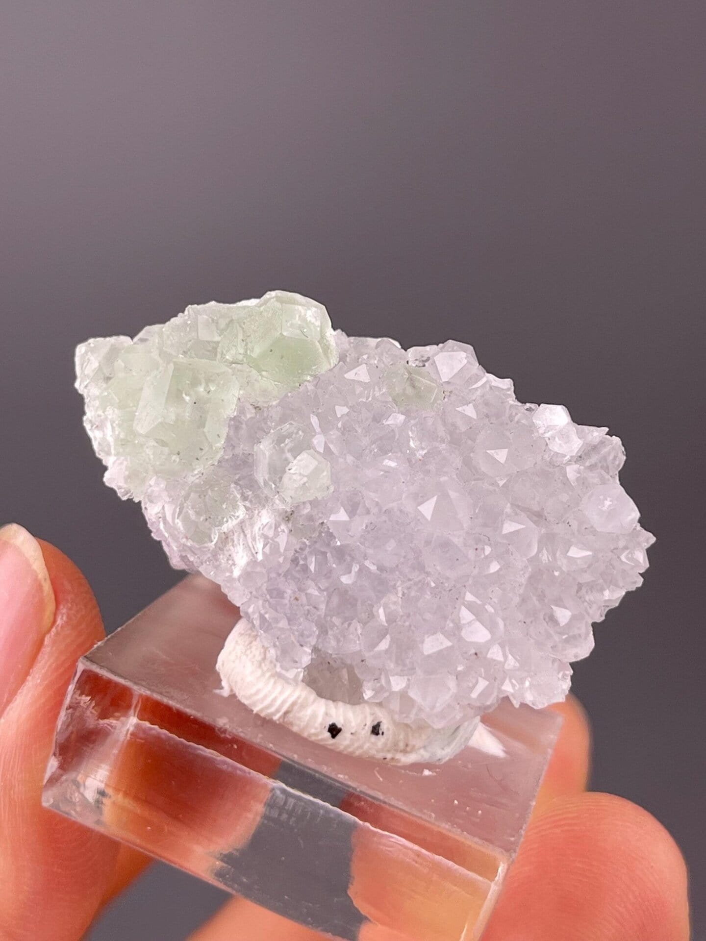 Thumbnail green fluorite specimen from Fujian