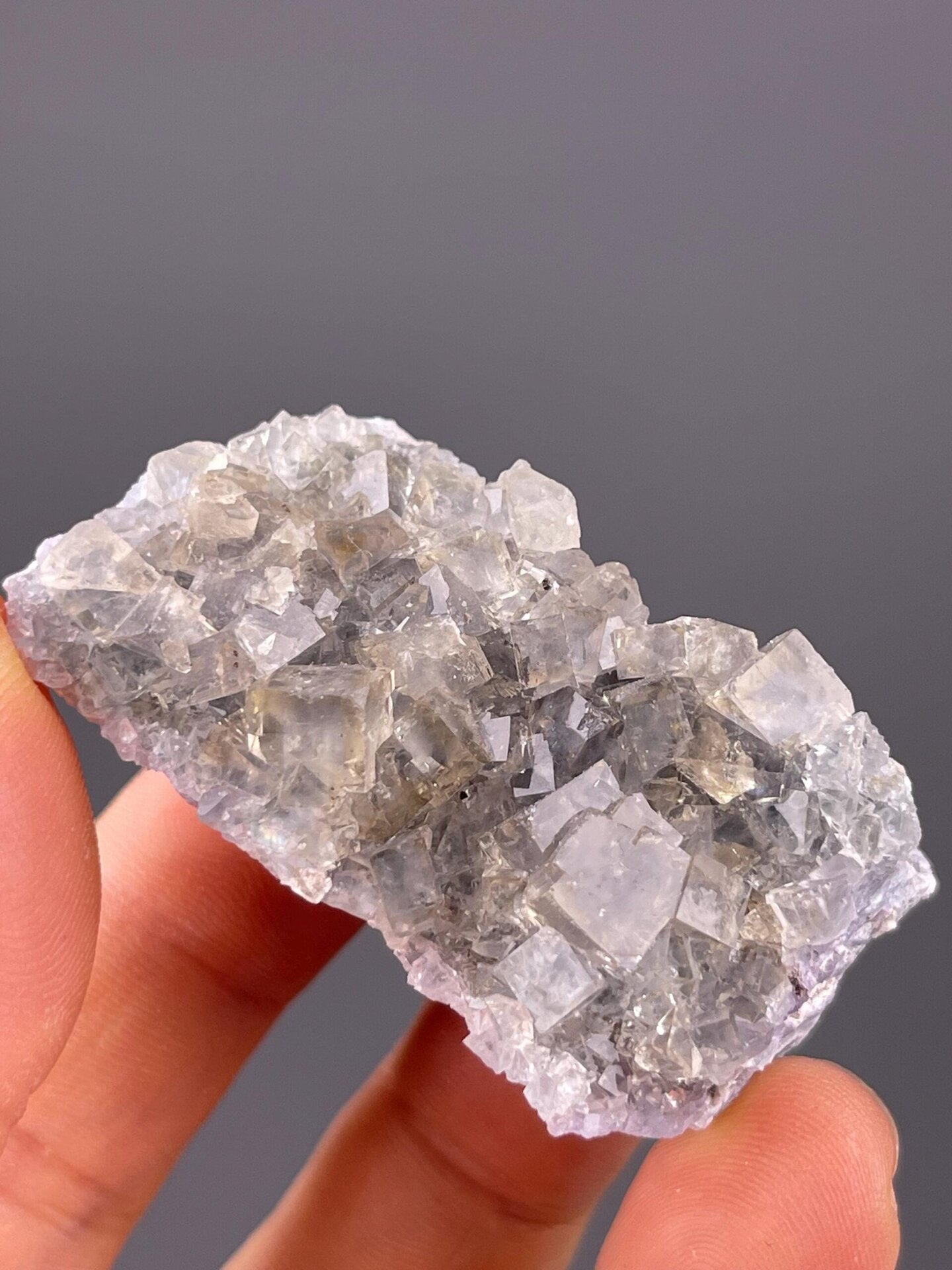 Yellow fluorite cubic crystal habit close-up