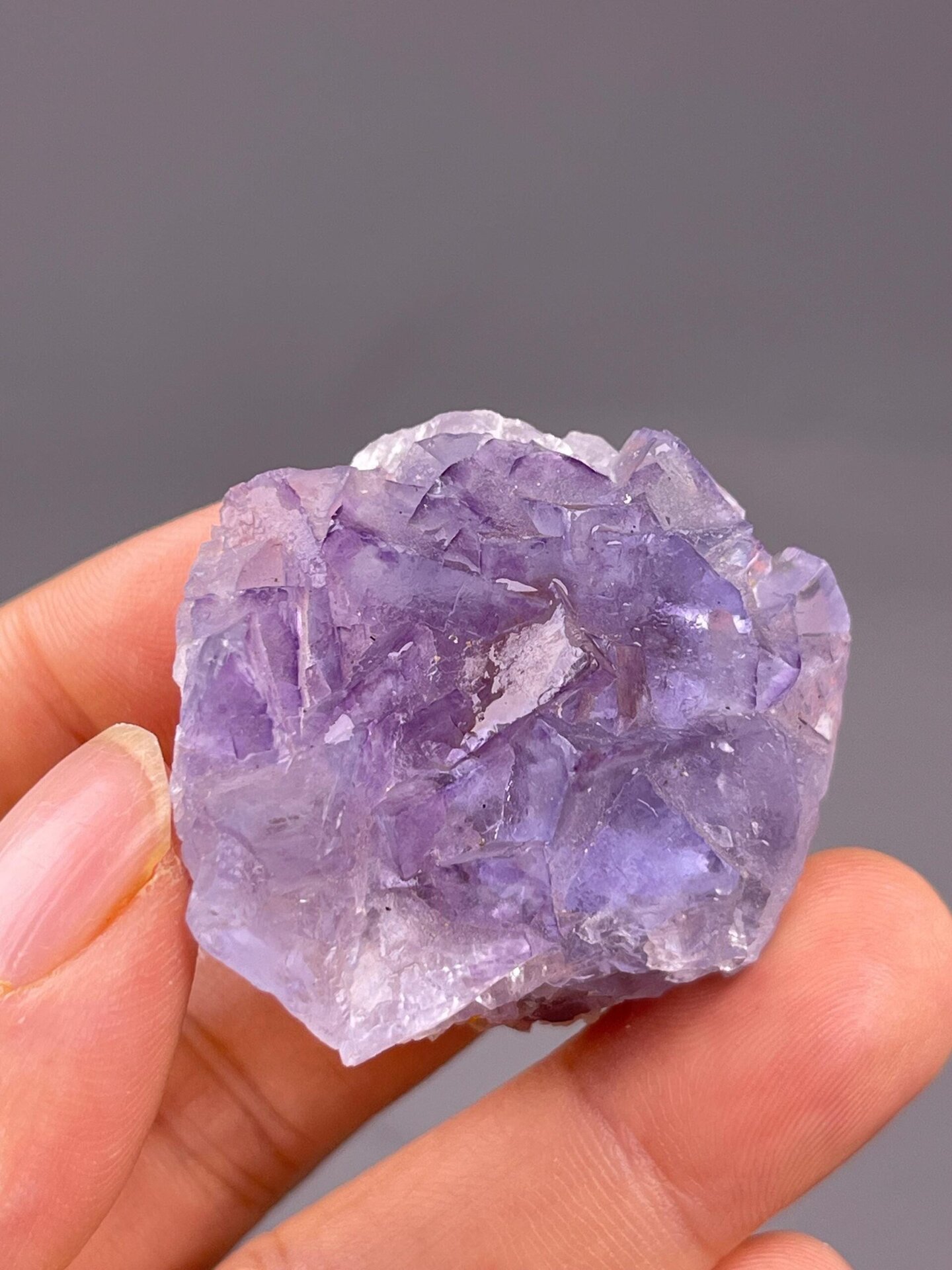 Fluorite twin crystal habit close-up Yaogangxian