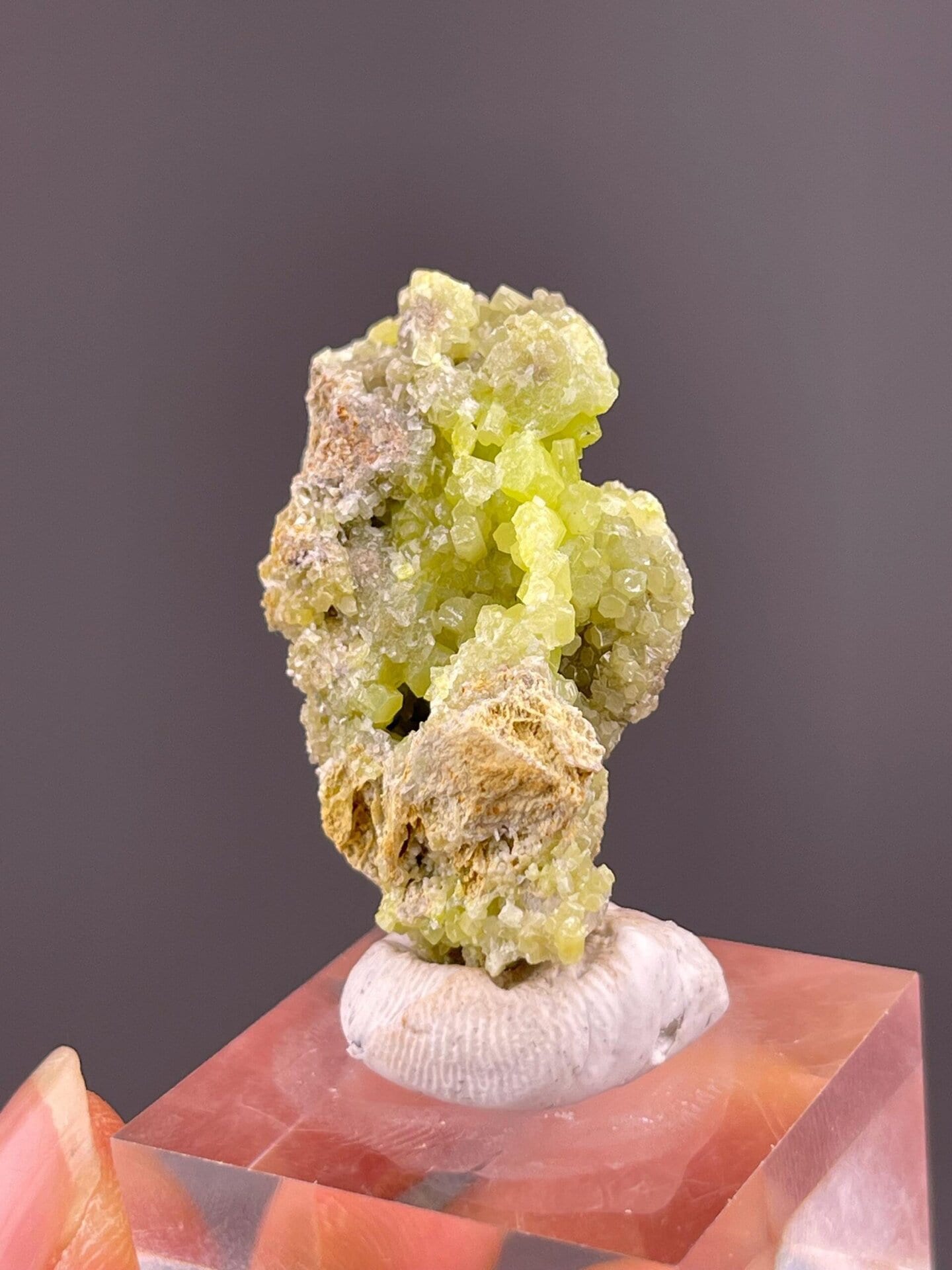 Pyromorphite green crystals on matrix