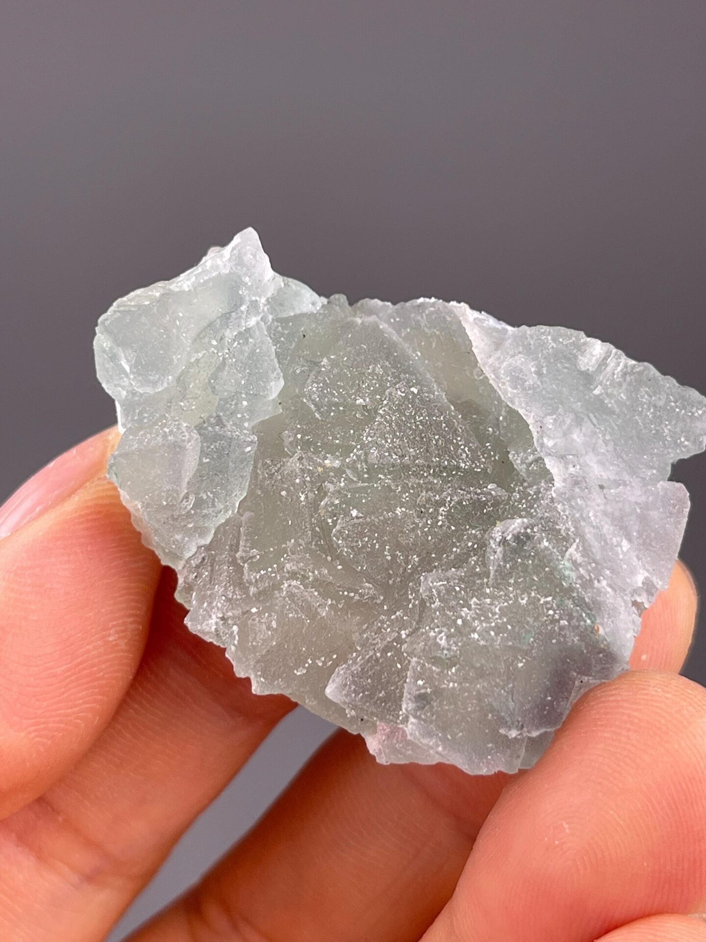 Green fluorite sugary surface Fujian scale reference