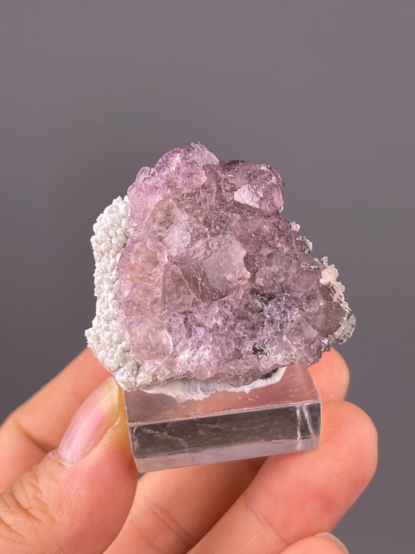 Purple fluorite saturation color detail