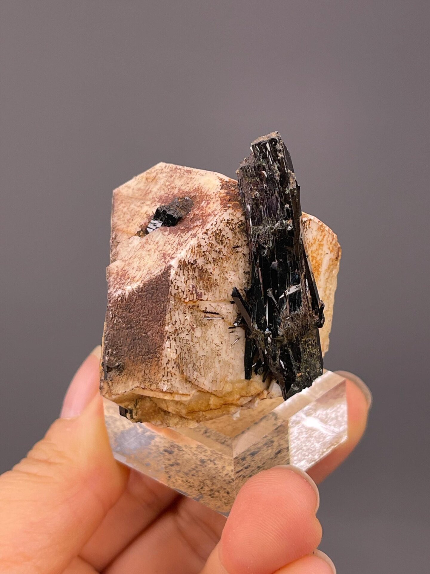 Full specimen view of Namibia black tourmaline