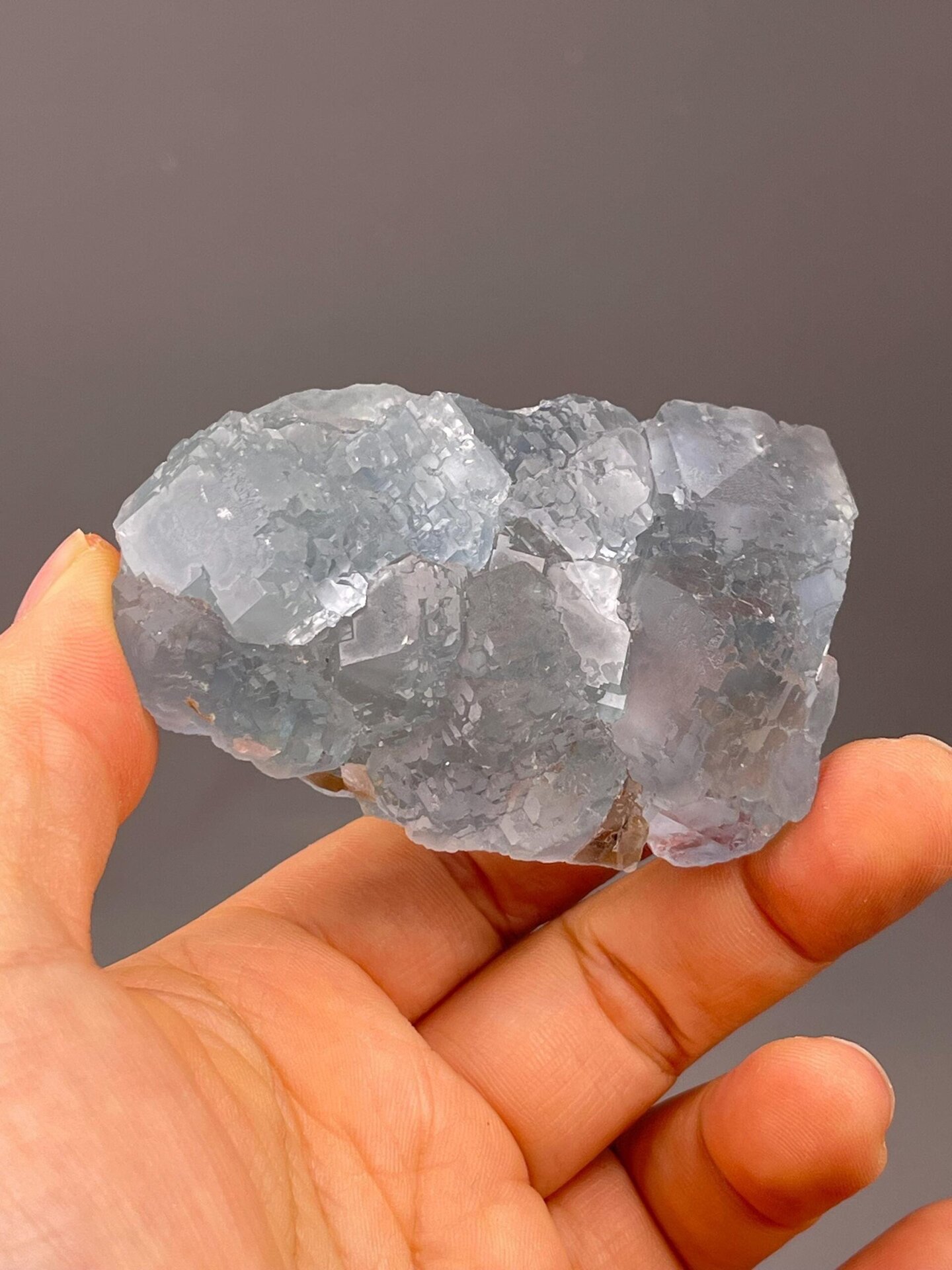 Blue-green fluorite intricate surface detail
