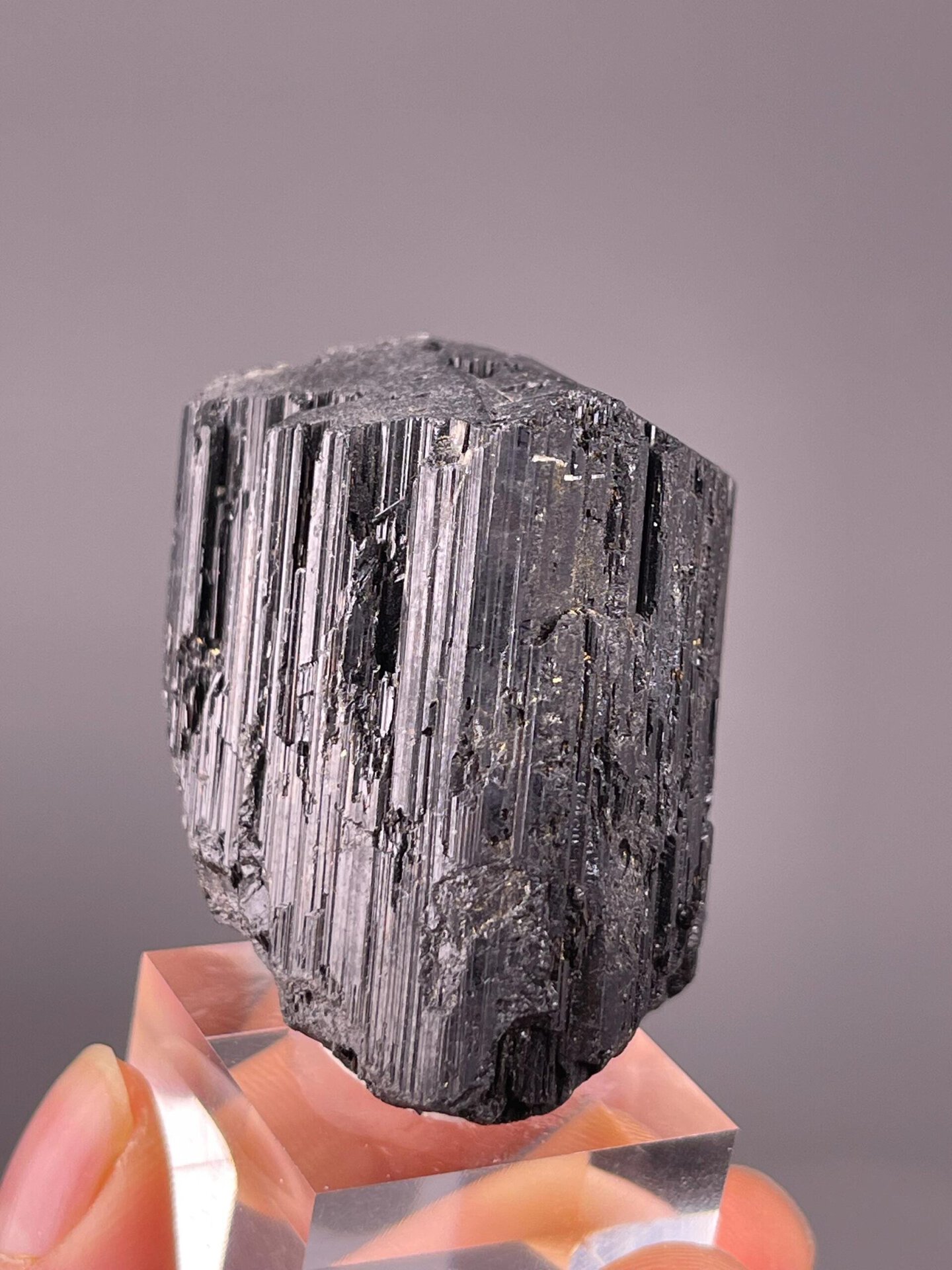 Black tourmaline base and matrix