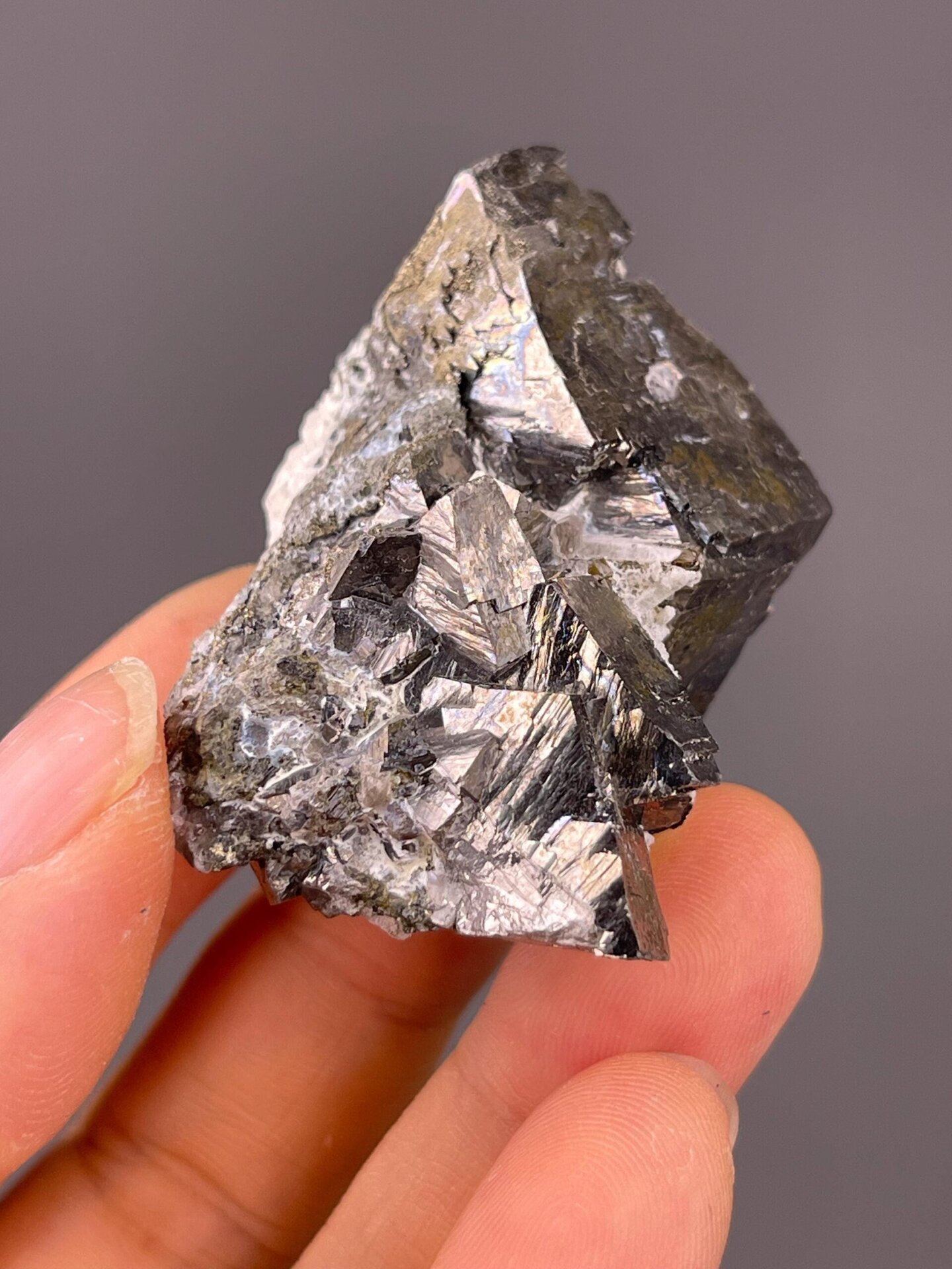 Bournonite bright metallic luster surface