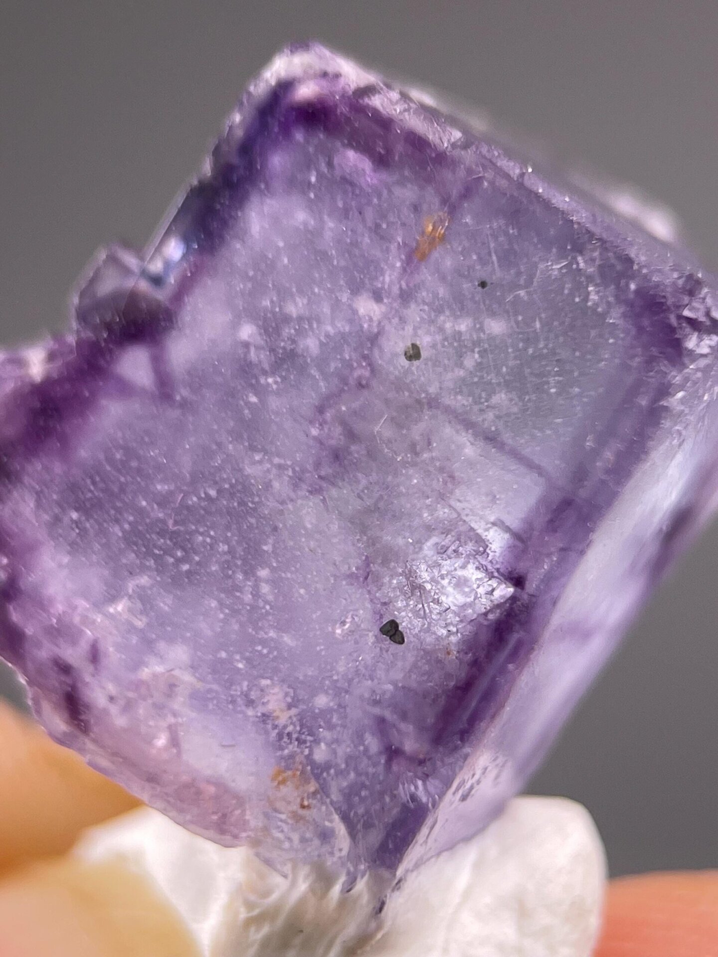 Full two-piece fluorite set on white background