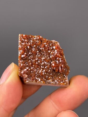 Vanadinite Mineral Cluster - Radiant Red Hexagonals - Authentic Moroccan Treasure - Perfect for Home Décor