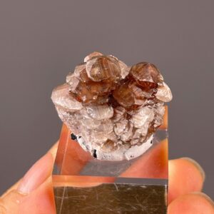 Glossy Red Calcite Cluster - Unique Mineral Structure - Chenzhou Origin - Collector's Gem