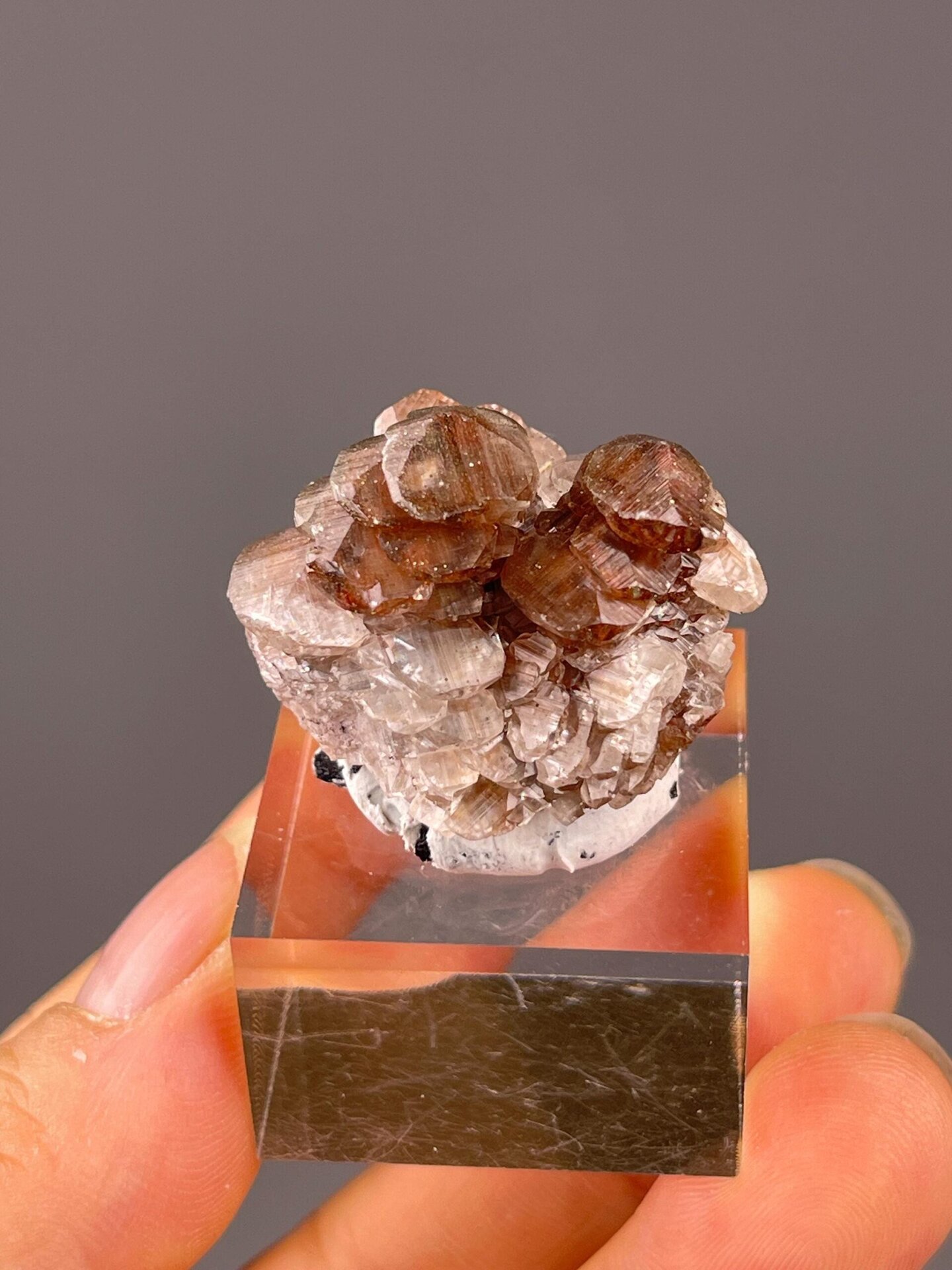 Red calcite tower cluster Chenzhou Hunan China front view