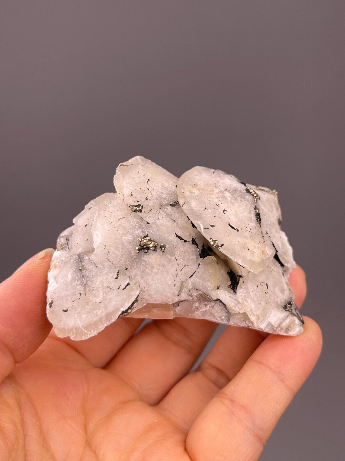 Petal calcite base and matrix Fujian