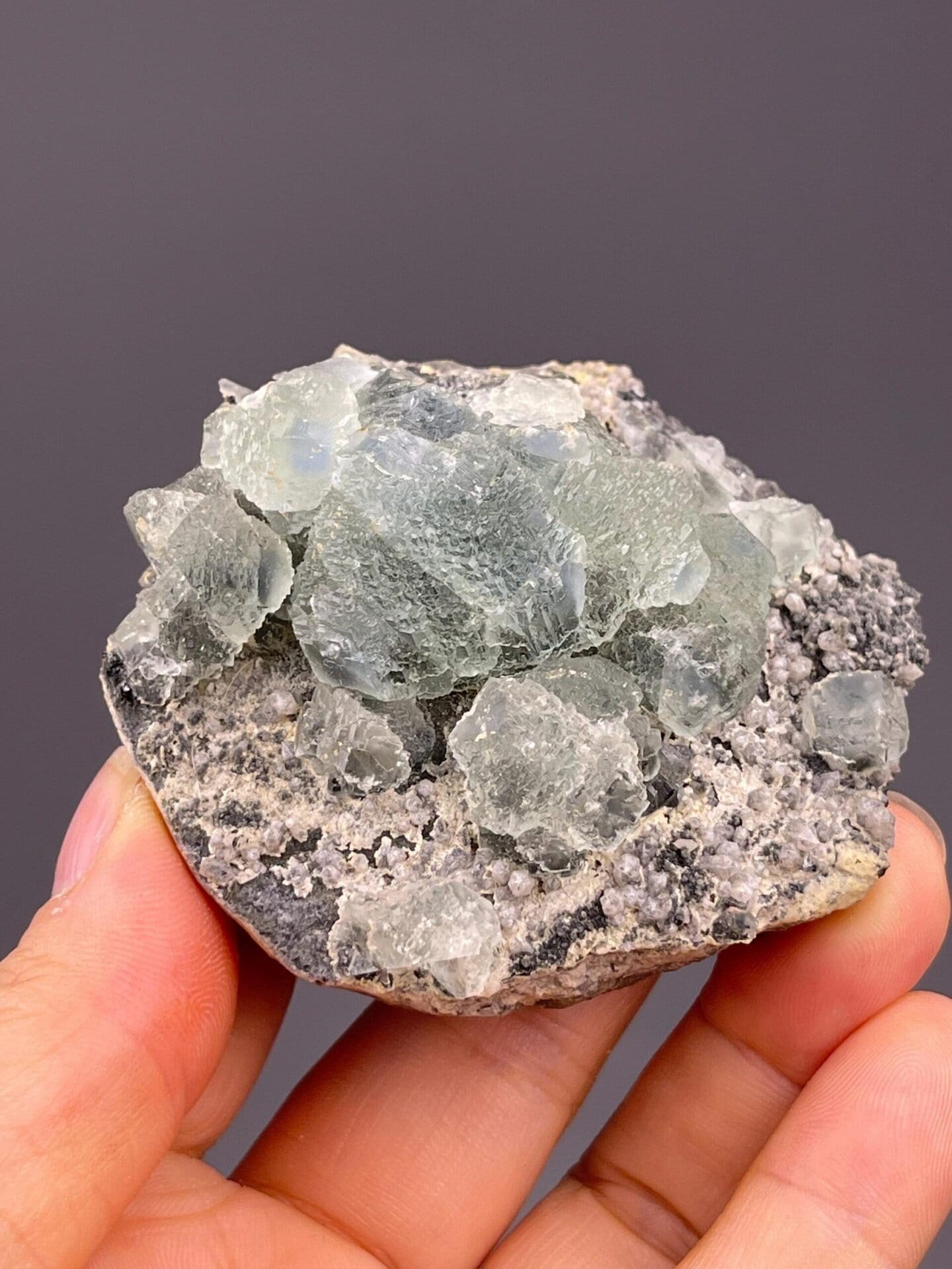 Fluorite cluster base and matrix Fujian