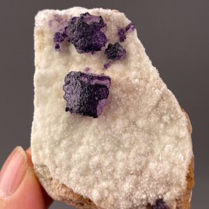 Purple Fluorite Crystal - QR Code Pattern - Guizhou Origin - Unique Natural Decor