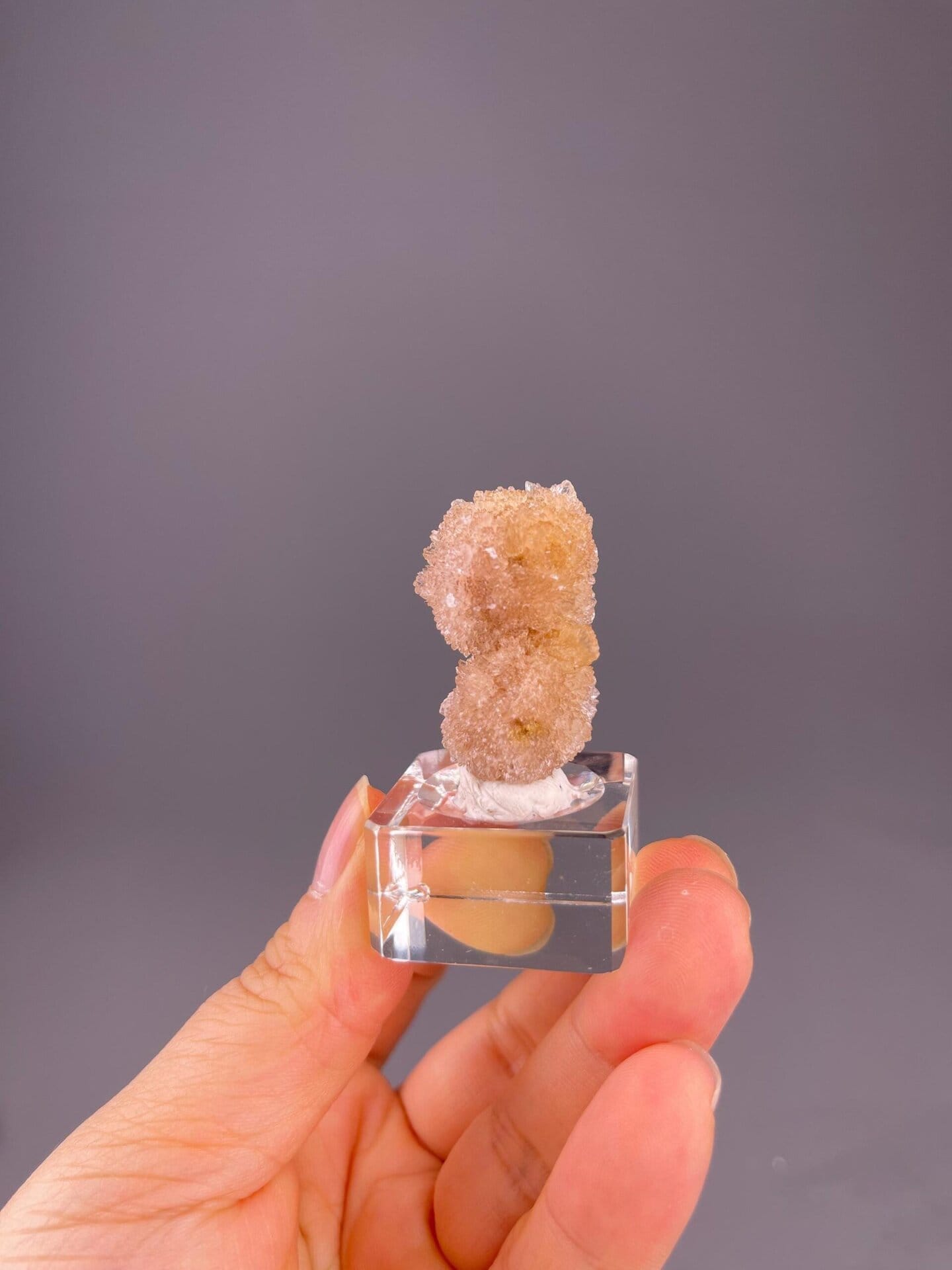 Close-up of spherical gypsum needle radiating formation