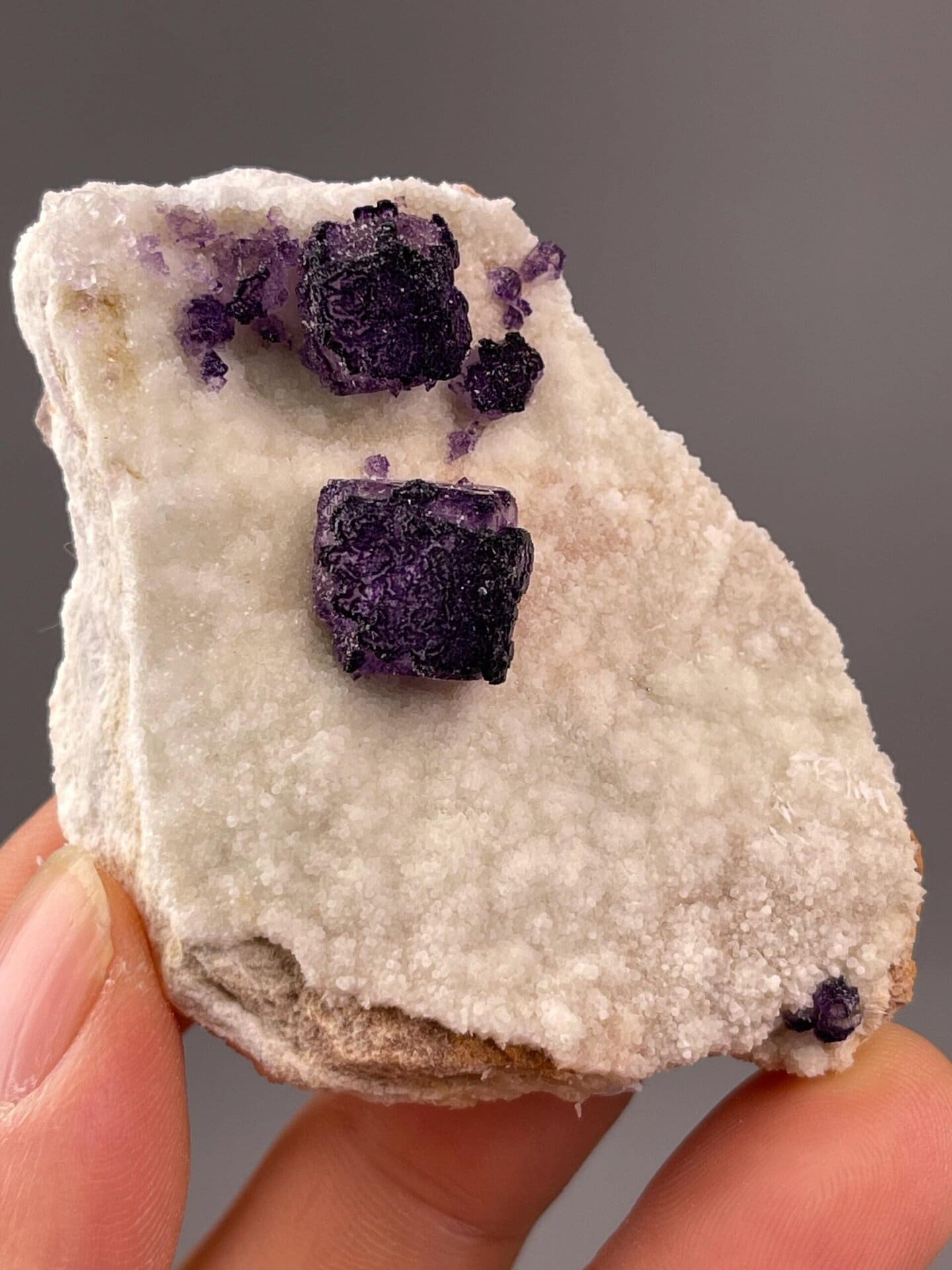 Deep purple cubic fluorite from Guizhou