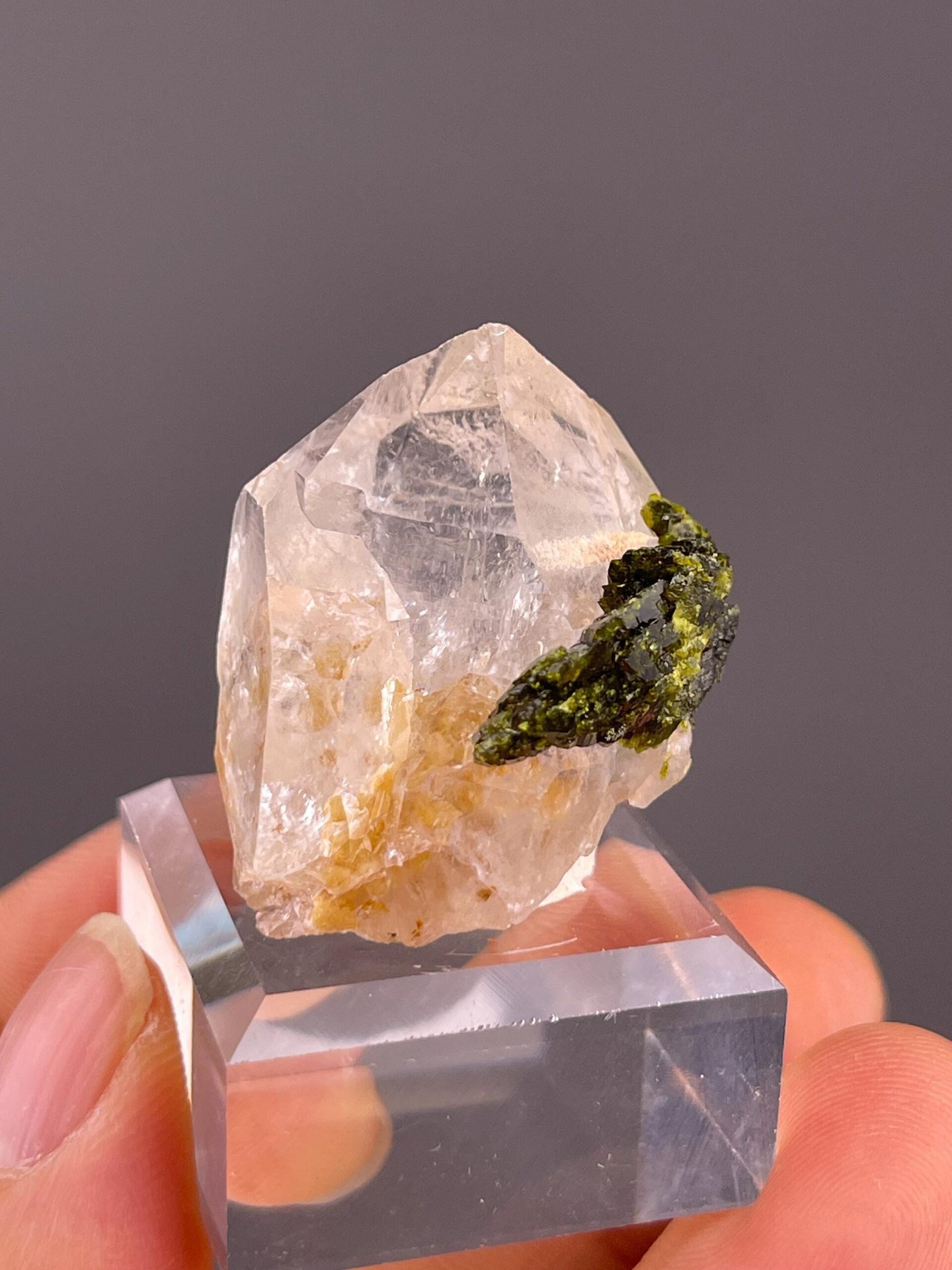 Chlorite inclusion detail inside quartz body
