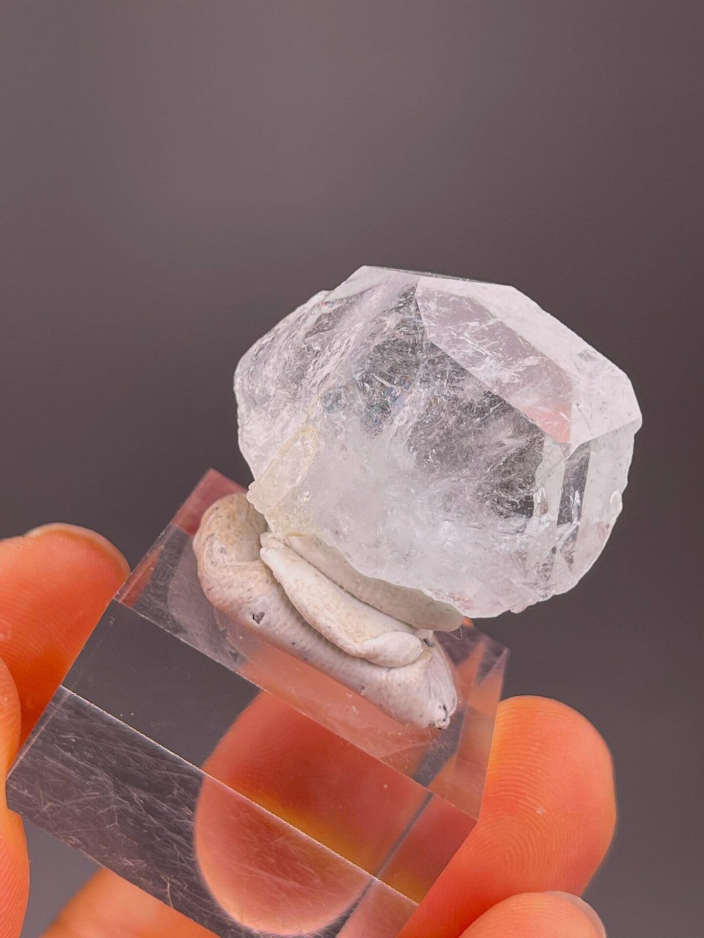 Scale reference of icy blue aquamarine crystal from Pakistan
