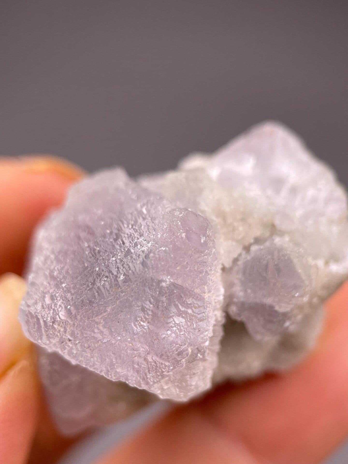 Scale reference of etched clear fluorite from Xianghualing