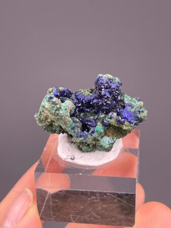 Azurite and Malachite Cluster - Dazzling Blue Green Crystals - Moroccan Gemstone - Perfect for Collectors