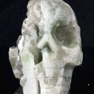 Fluorite Crystal Skull - Handcrafted Healing Gemstone - Chinese Origin - Spiritual Decor