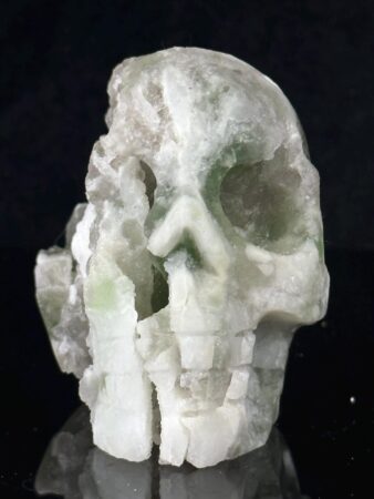Fluorite Crystal Skull - Handcrafted Healing Gemstone - Chinese Origin - Spiritual Decor