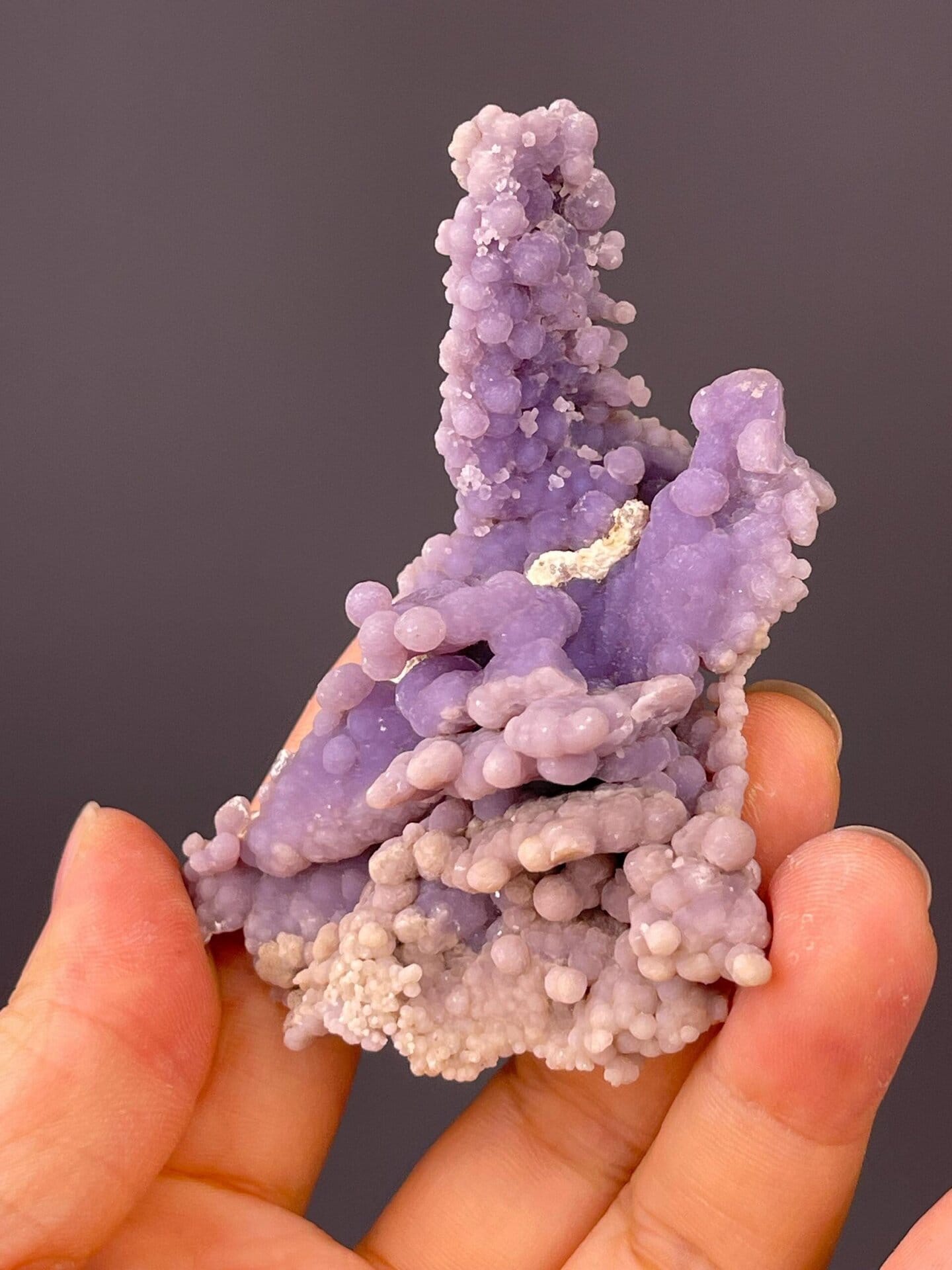 Grape agate from Sulawesi Indonesia under studio lighting