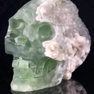Green Fluorite Skull - Hand-Carved Masterpiece - China Origin - Metaphysical Energy Decor
