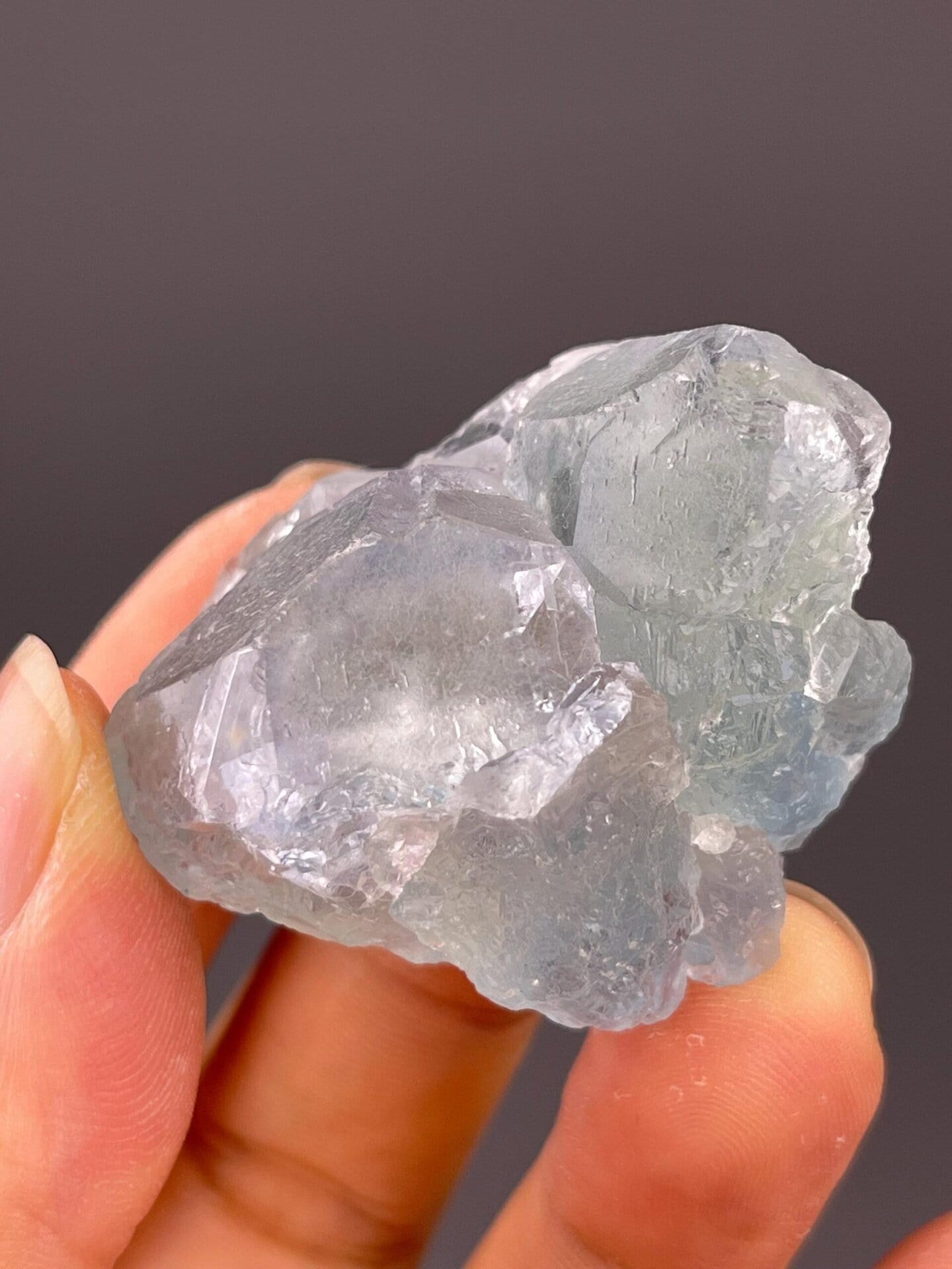 Icy blue fluorite, Xianghualing Mine, Hunan, China