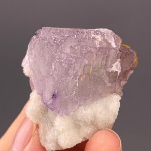 Purple Fluorite Cube - Intriguing QR Code Design - Guizhou, China - Pristine Natural Crystal
