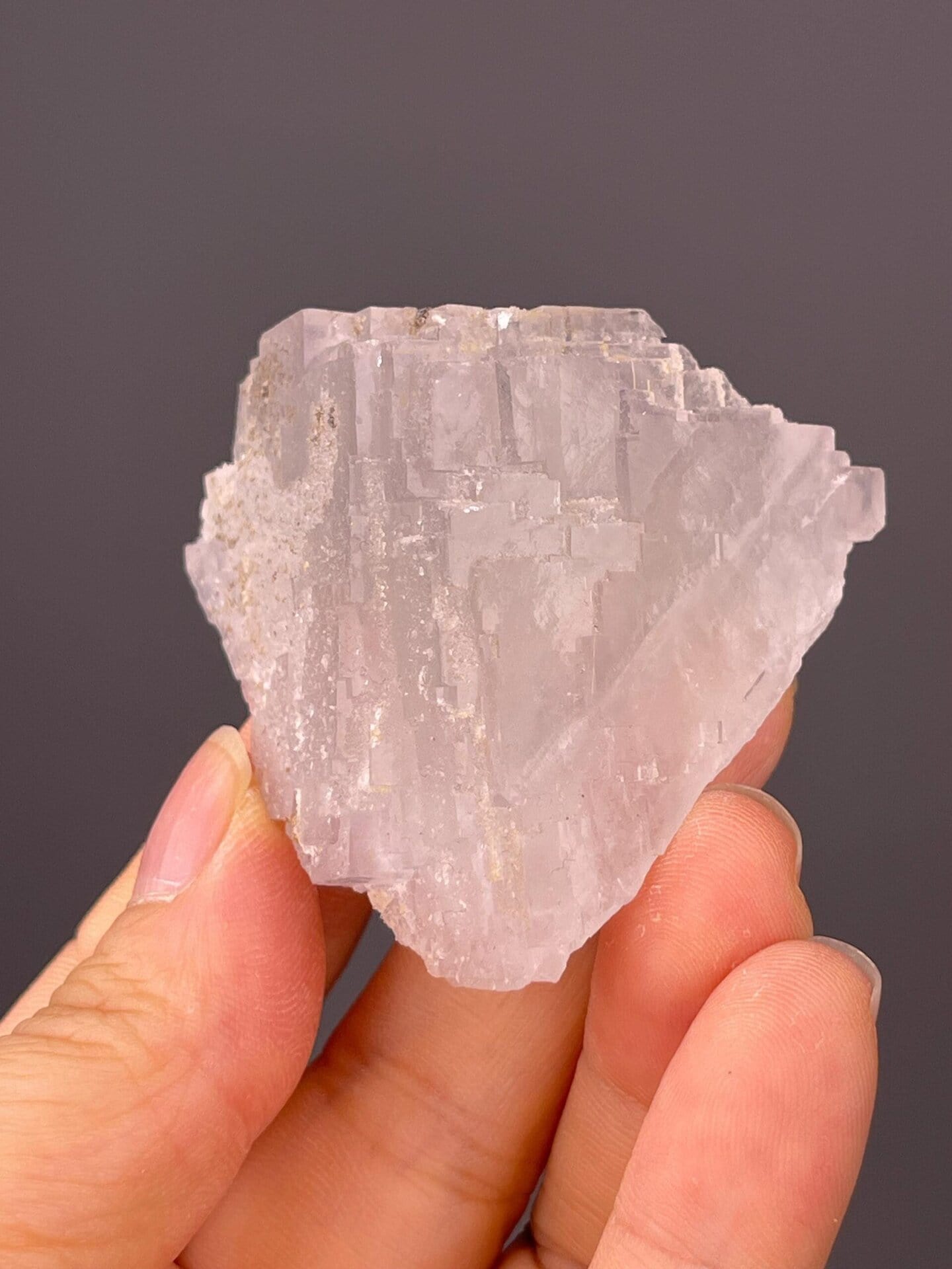 Pale blue sugar-coated fluorite cluster from Fujian Province, China
