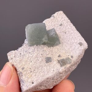 Fluorite Mineral Display - Unique Green Cubic Form - Inner Mongolia Origin - Ideal for Collectors