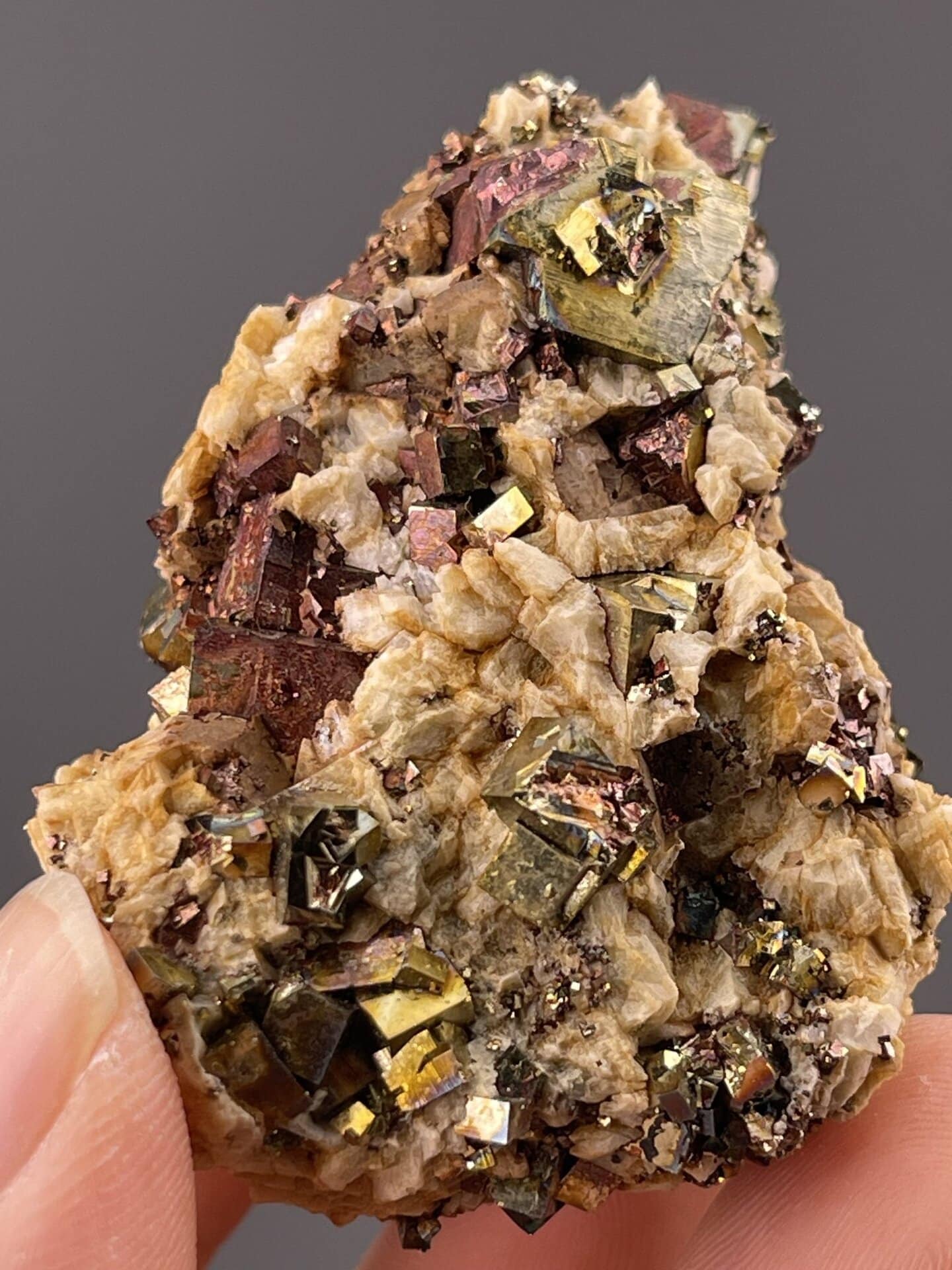 Iridescent chalcopyrite from Dexing City Jiangxi China, SKU 1125
