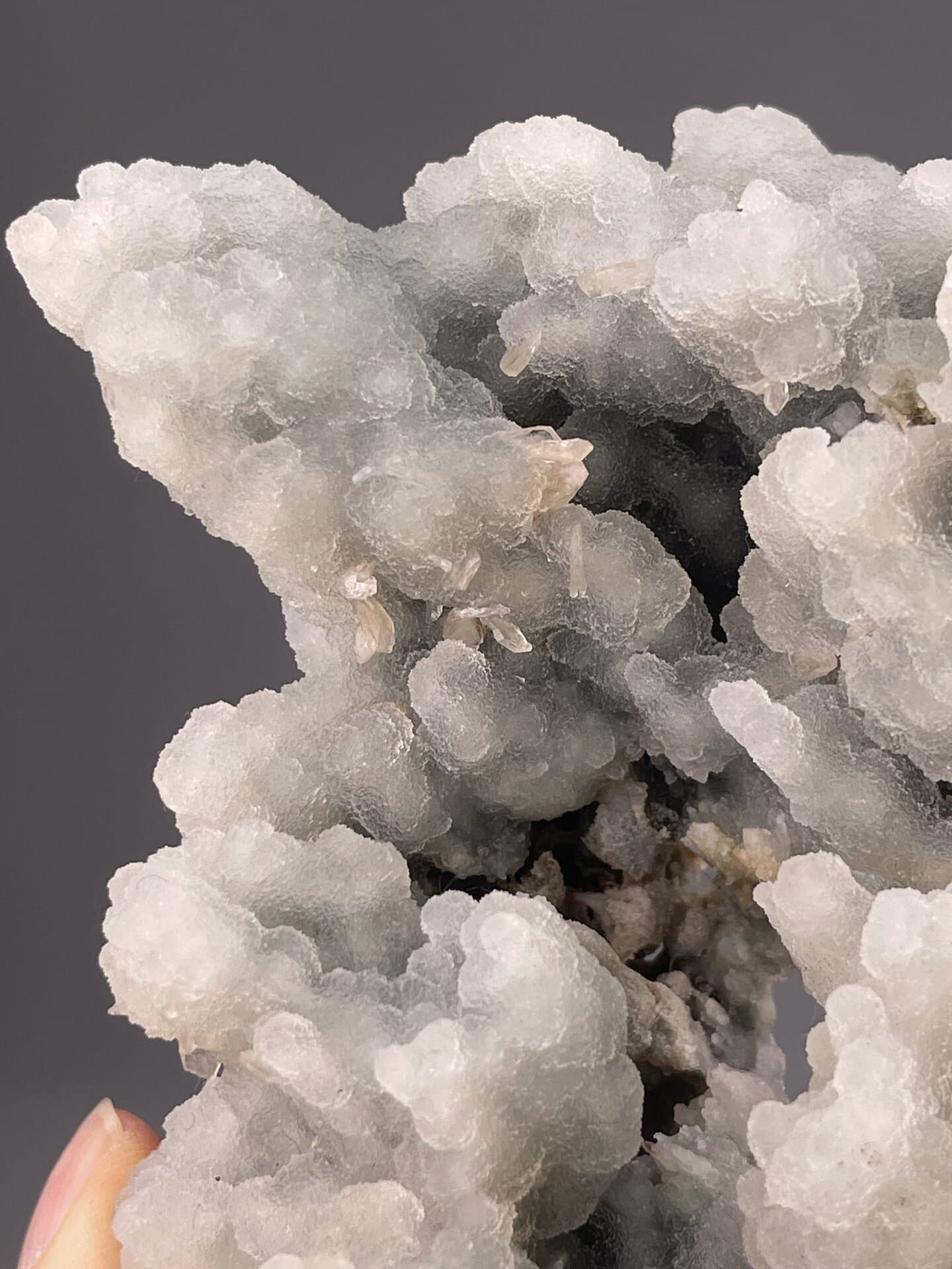 Natural botryoidal quartz mineral specimen from Himachal Pradesh, SKU C1052