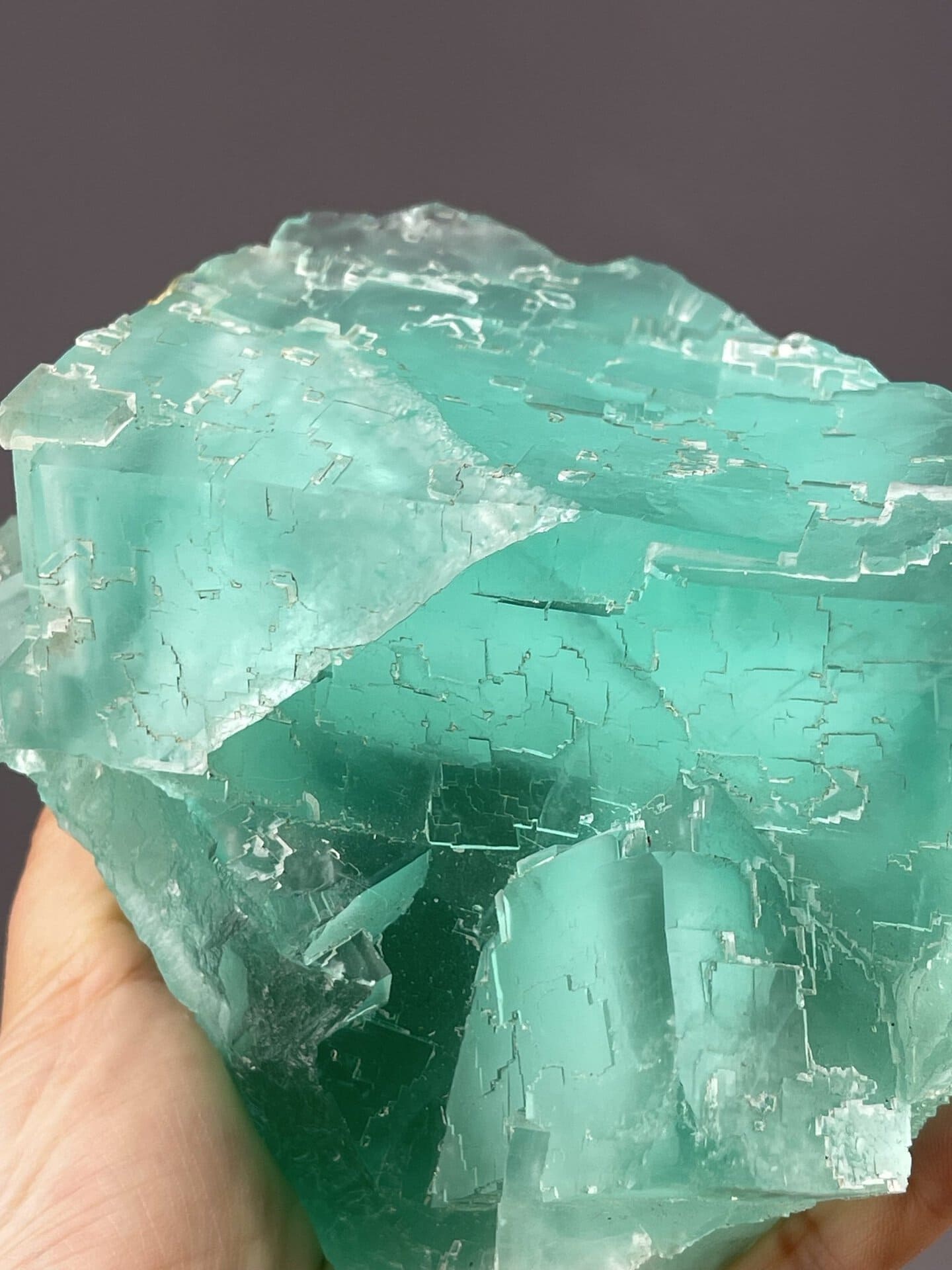 Large green fluorite cluster, 1,405 g, Chenzhou, Hunan, China
