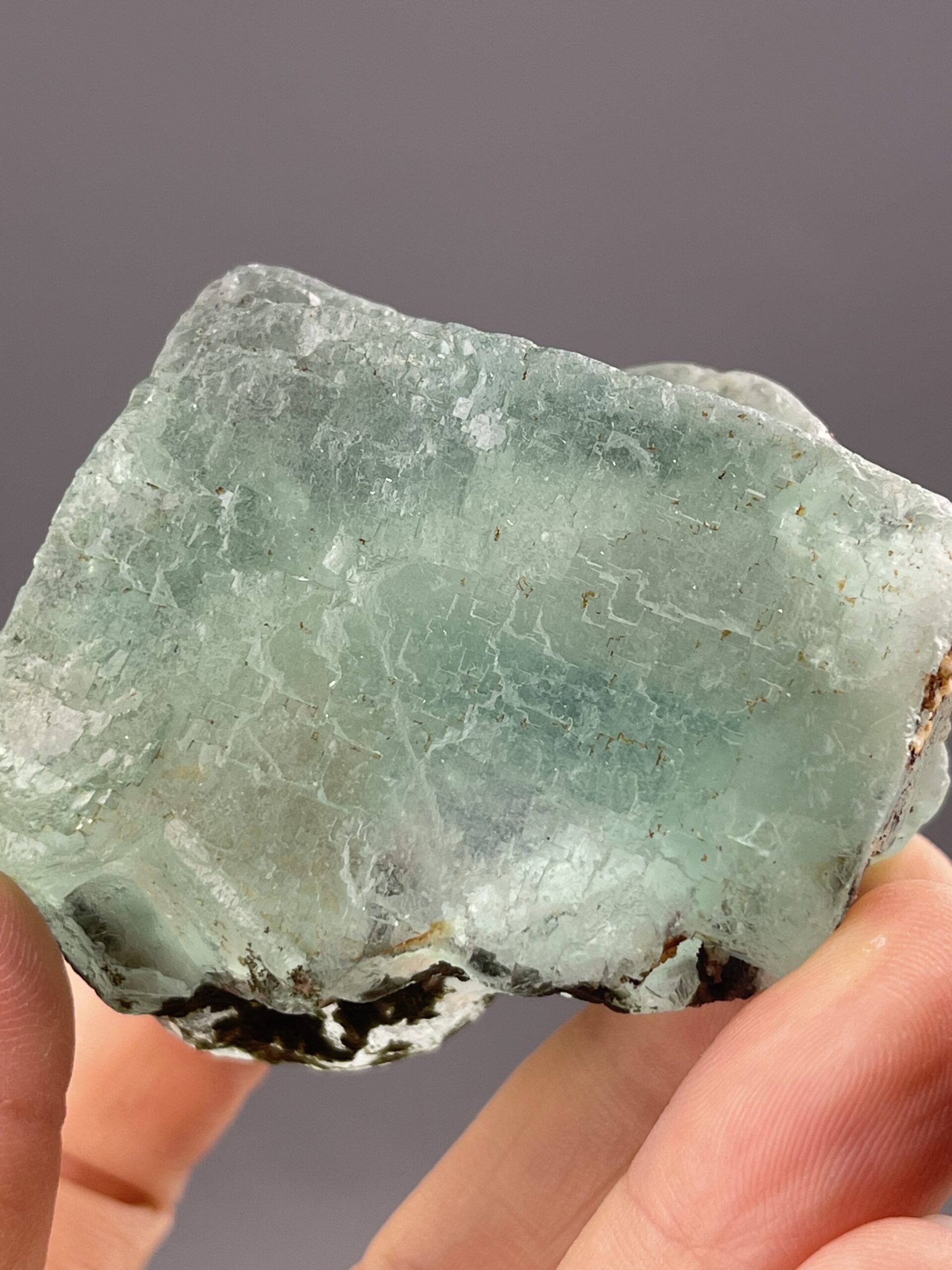 Translucent Green Fluorite Cube from Yaogangxian Mine, Hunan – top-down view