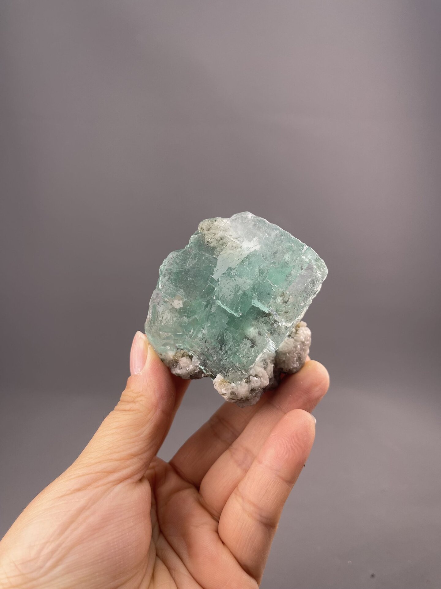 Glassy purple fluorite cubic crystal cluster, Yaogangxian Mine, Hunan, China