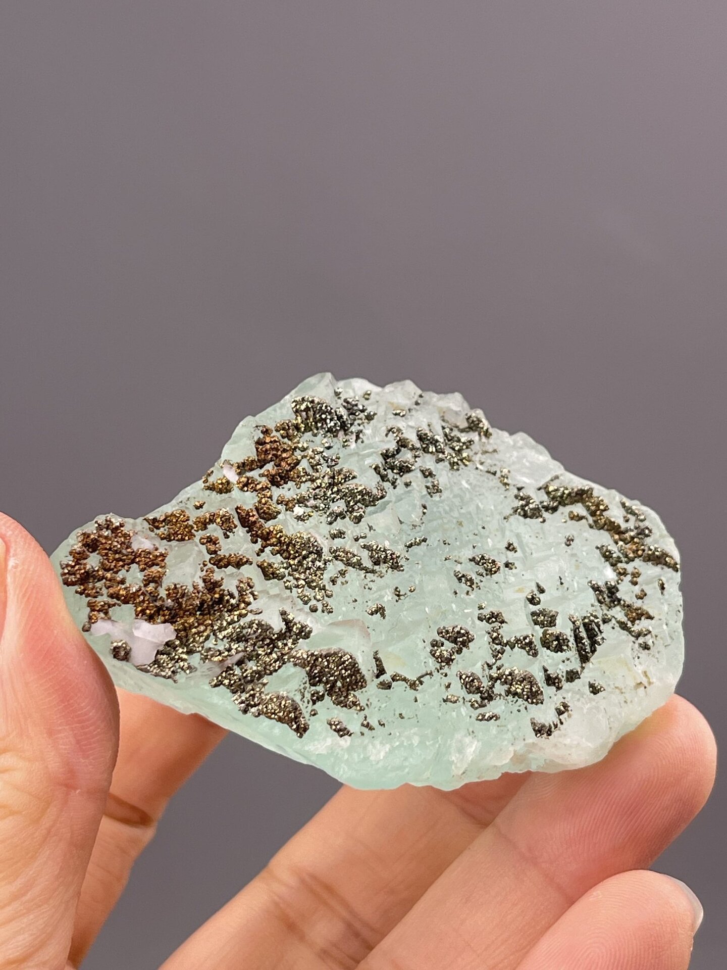 Translucent Light Green Fluorite Cube from Yaogangxian Mine – top-down view