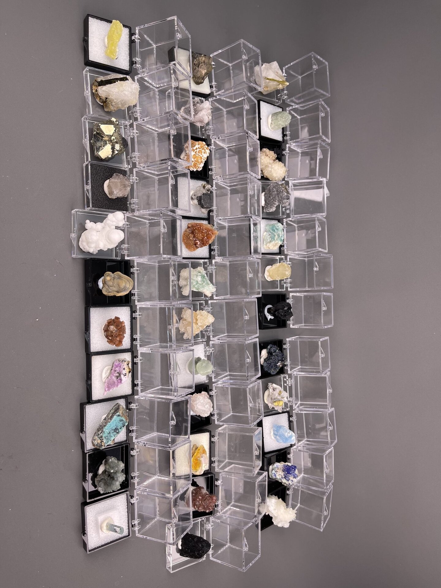 Selection of miniature crystals including multiple mineral types