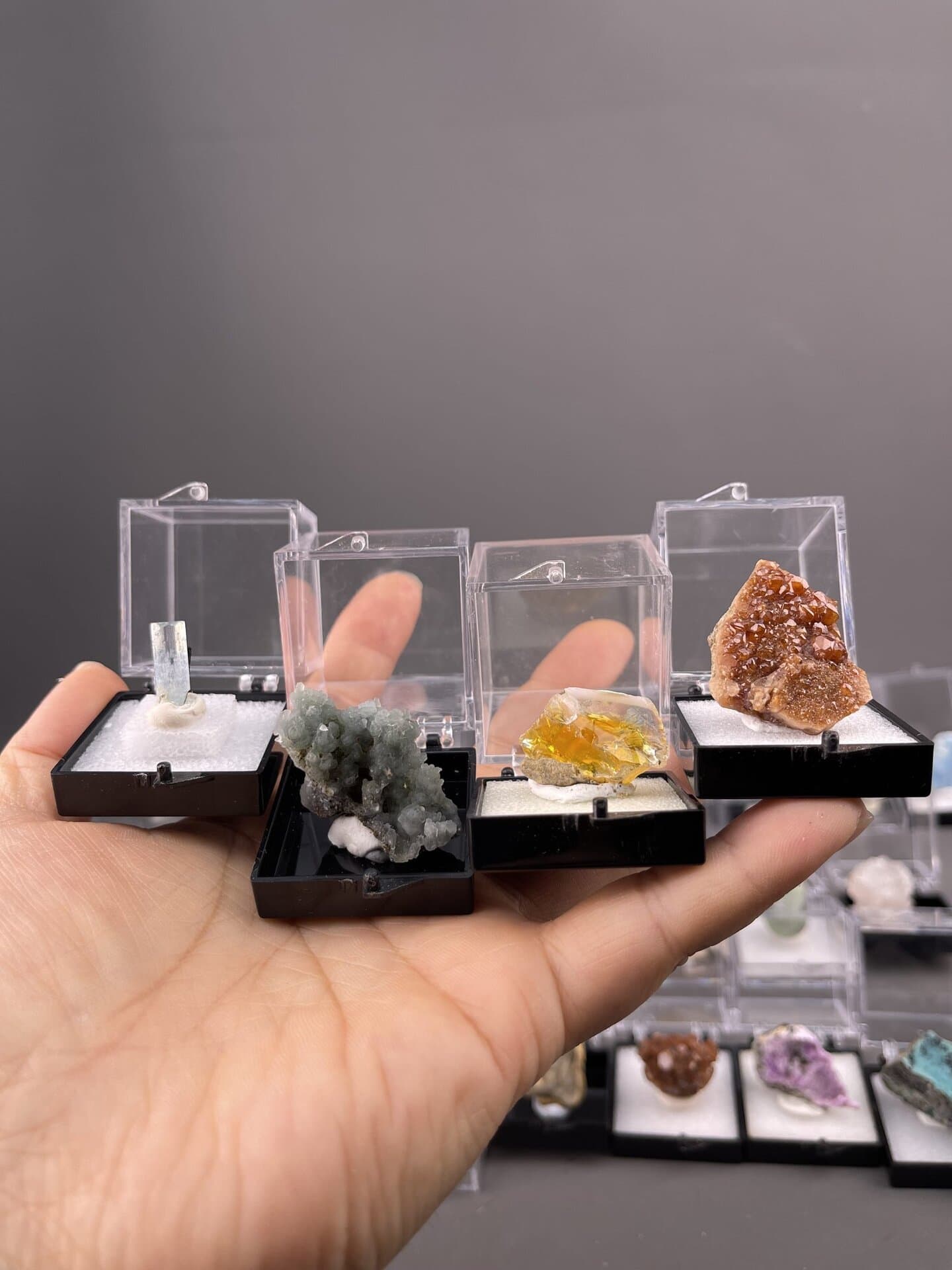 35-piece miniature mineral collection for education, SKU B1128