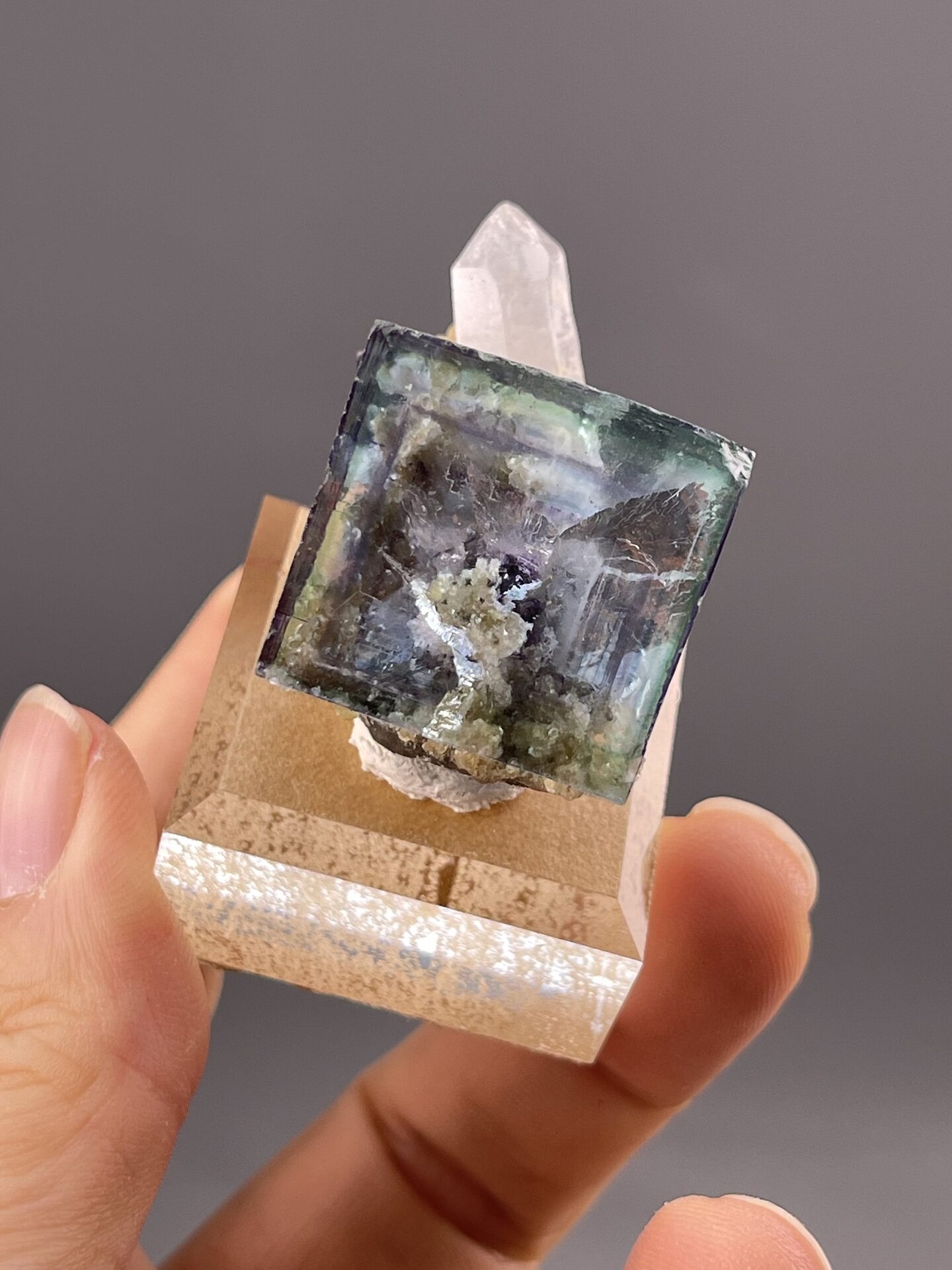 Vibrant Cubic Fluorite Crystals from Chenzhou, China – full specimen against white background