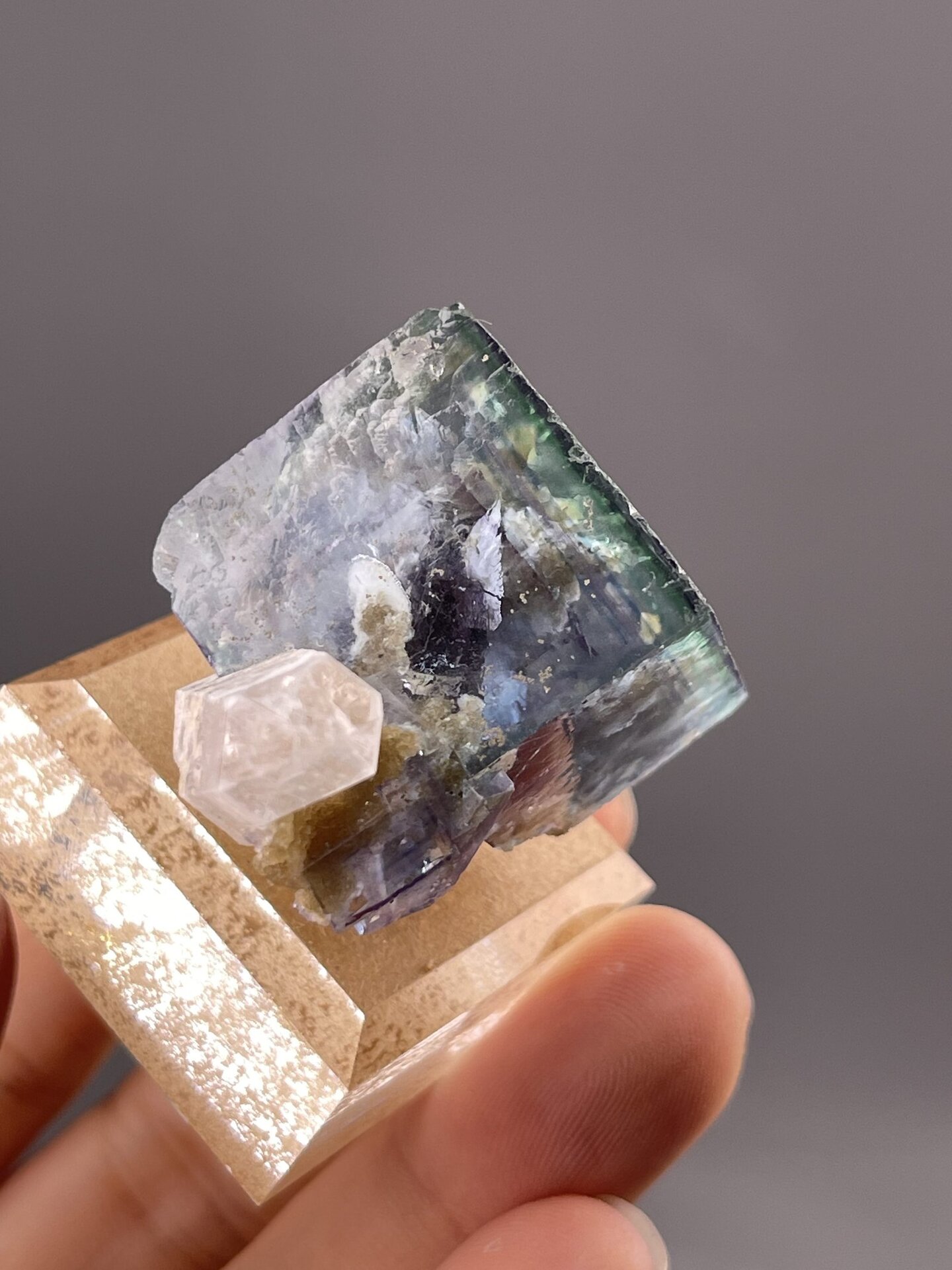 Vibrant Cubic Fluorite Crystals from Chenzhou, China – scale reference view