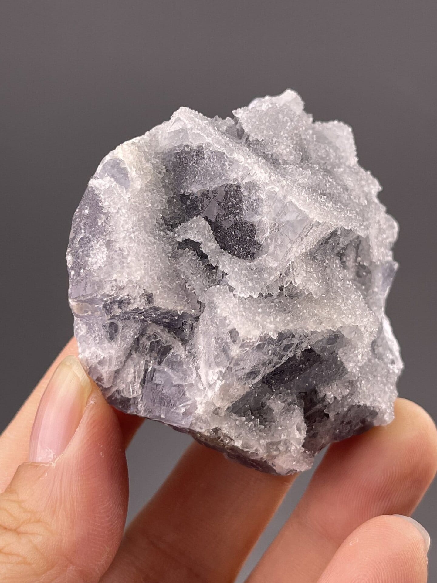 CaF₂ isometric fluorite, Mohs 4, purple cubic habit, Fujian China