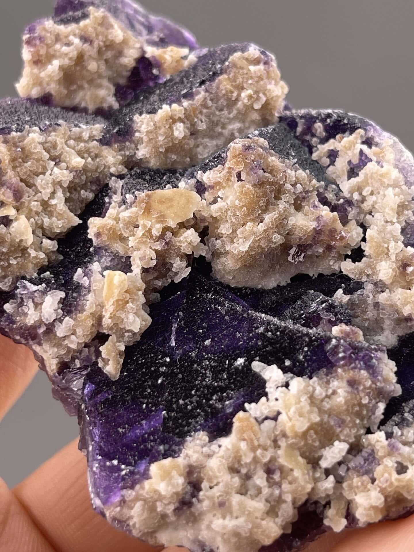 Deep purple fluorite cluster specimen from Guizhou China, SKU 1070