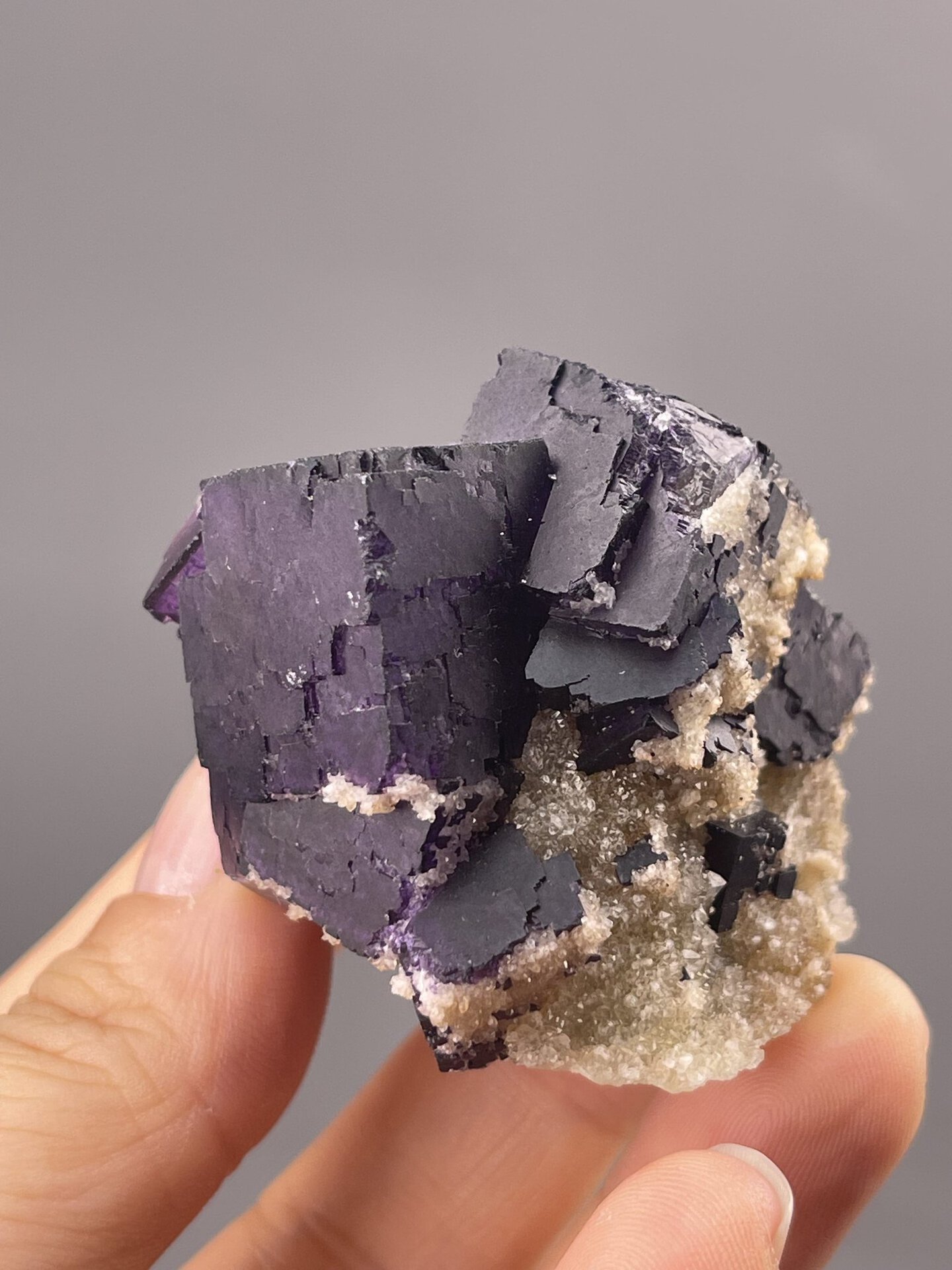 Cubic Fluorite Specimen from Anshun, China – full specimen against white background