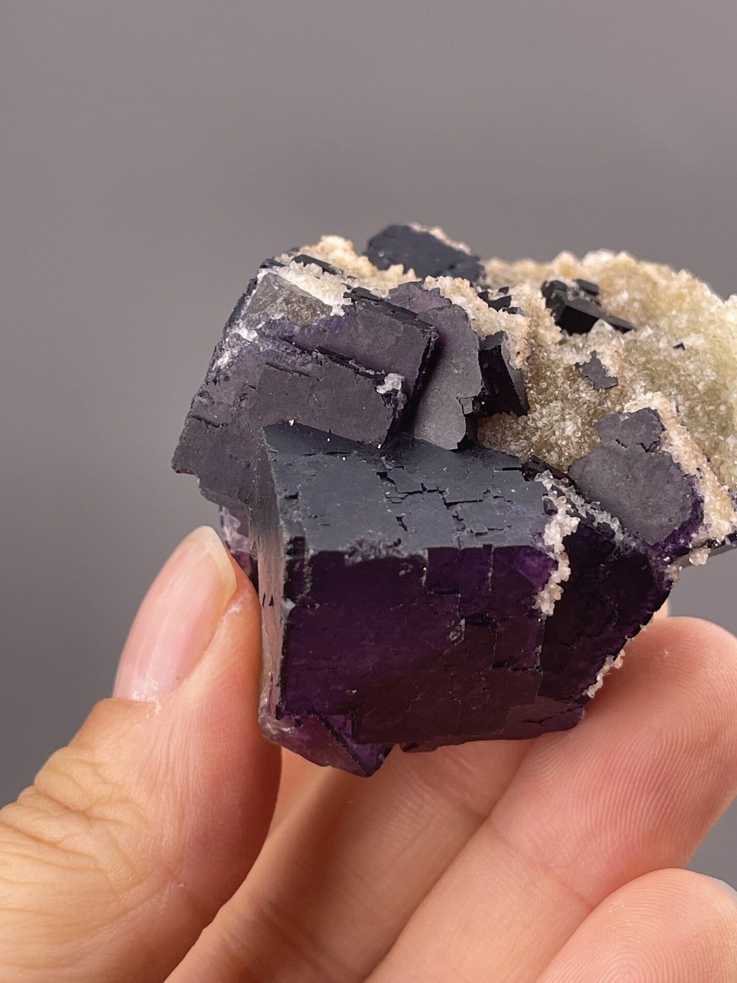 Cubic Fluorite Specimen from Anshun, China – scale reference view