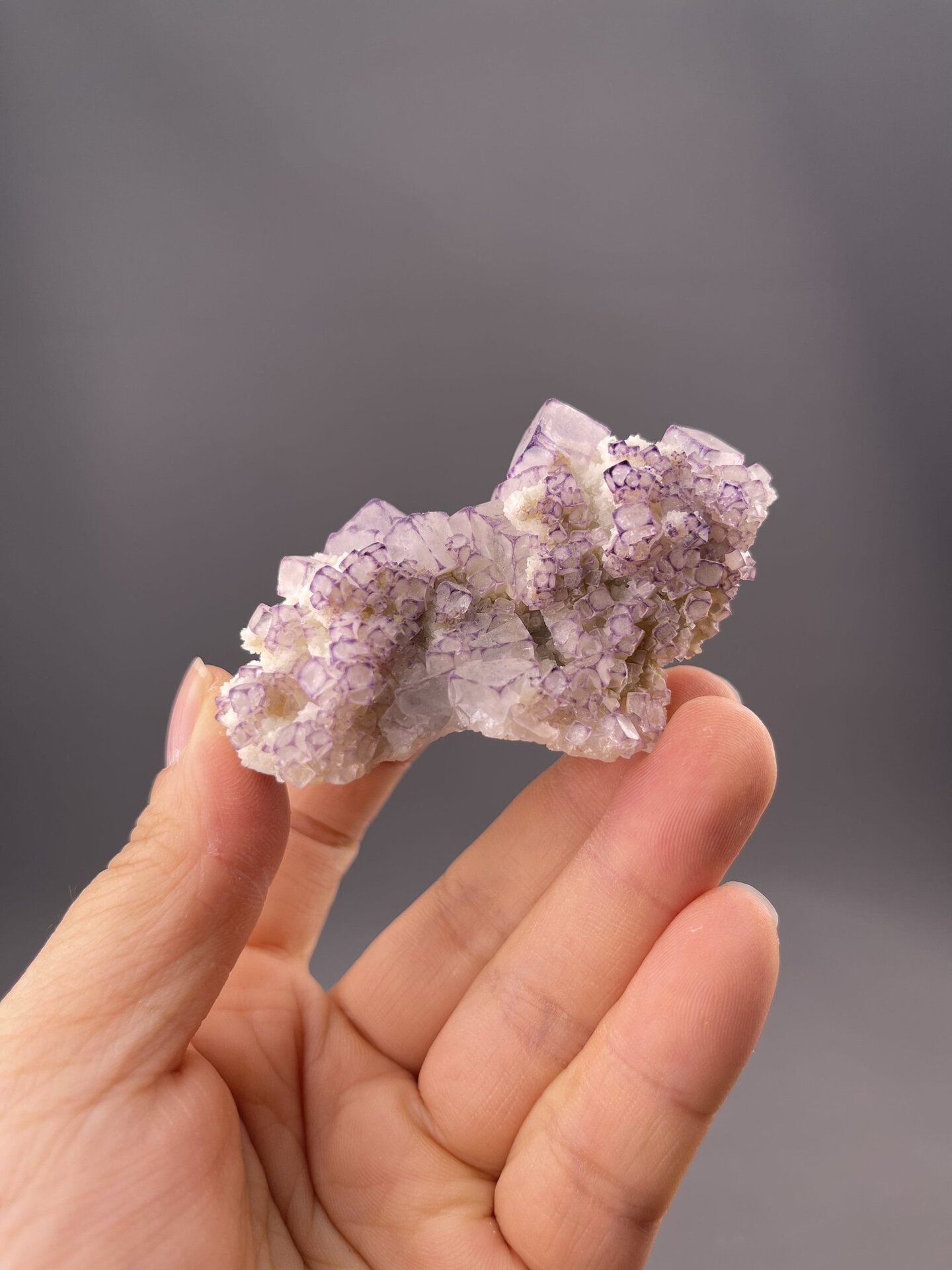 Purple fluorite cubic crystal with colour zoning, Guizhou Province, China