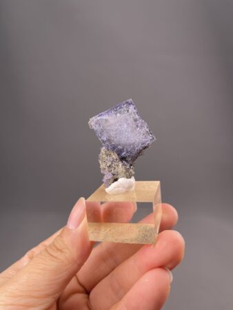 Vibrant purple fluorite cubic crystal from Yaogangxian Mine, Chenzhou Hunan