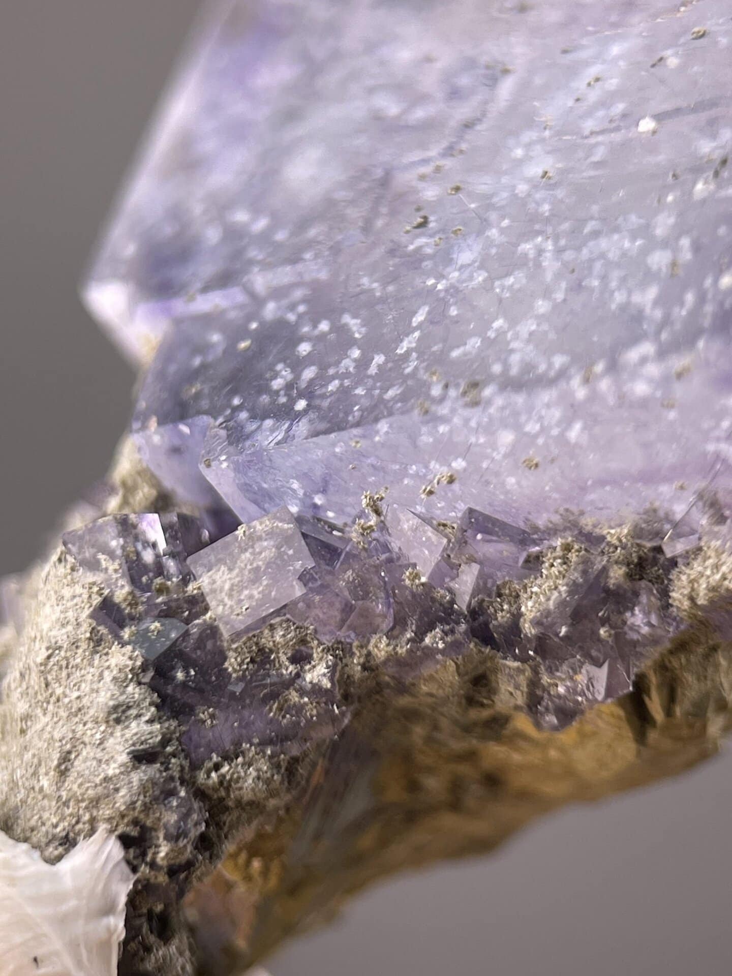 Purple fluorite cubic crystal from Yaogangxian Mine Hunan, SKU 1085